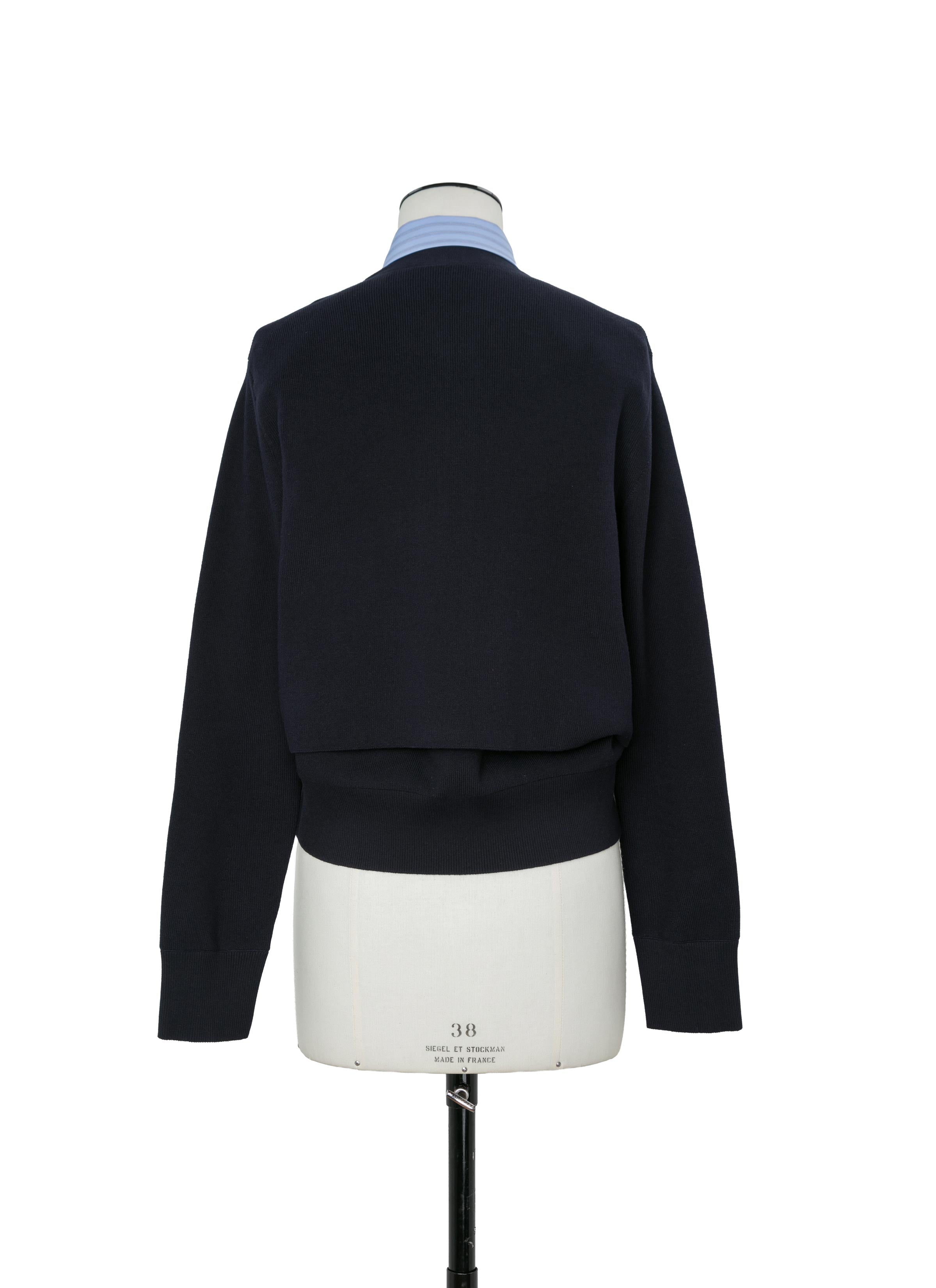 Poplin x Cotton Knit Cardigan | sacai Official Store サカイ