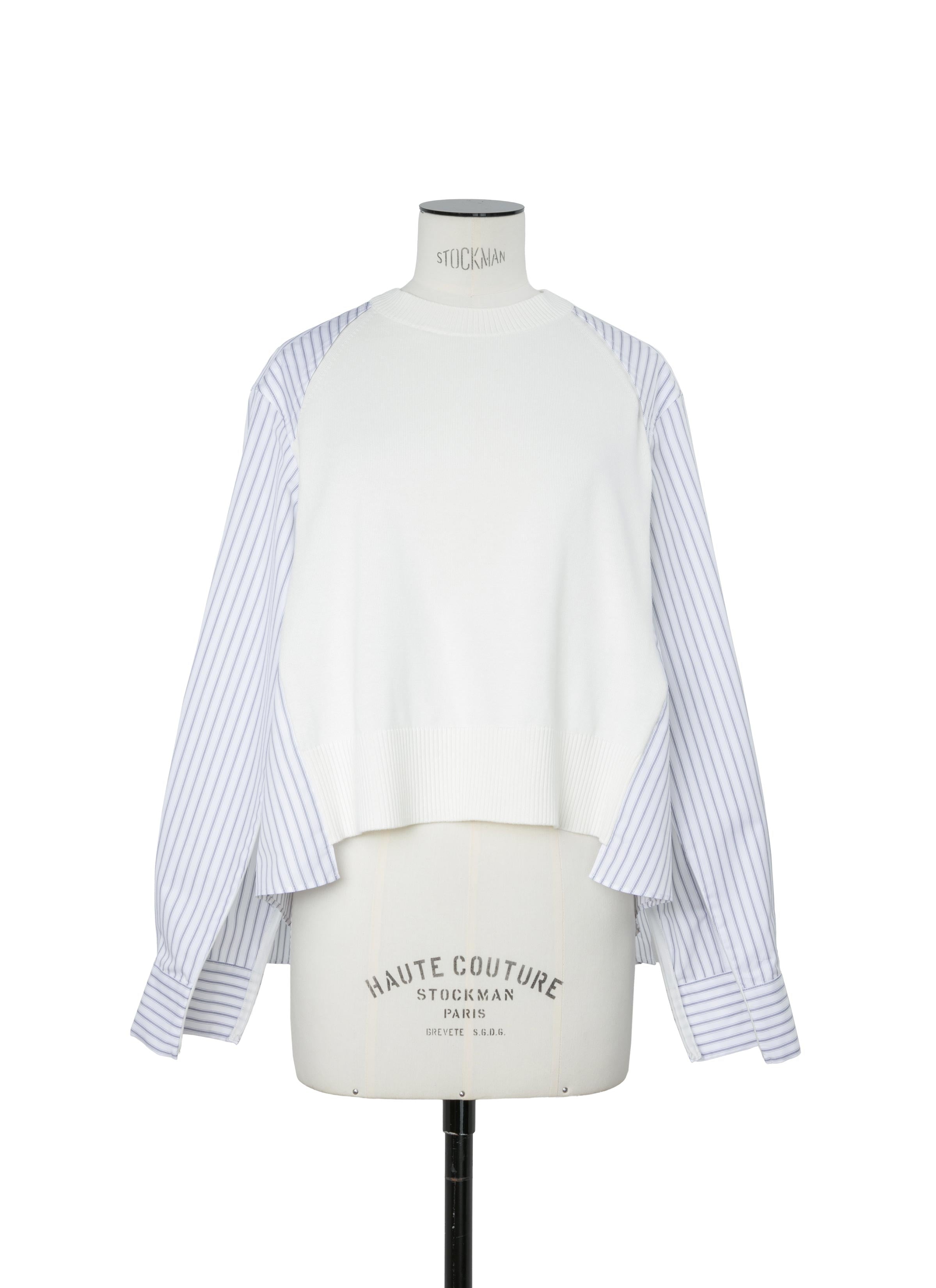 Poplin x Cotton Knit Pullover | sacai Official Store サカイ