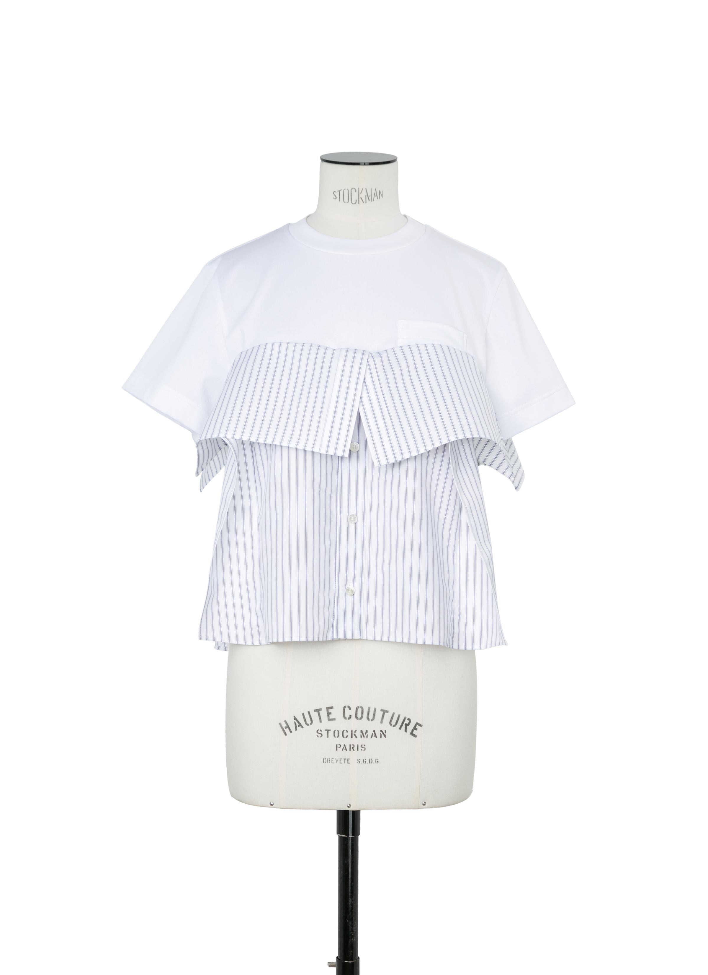 サカイ Poplin x Cotton Jersey T-Shirt | sacai Official Store サカイ