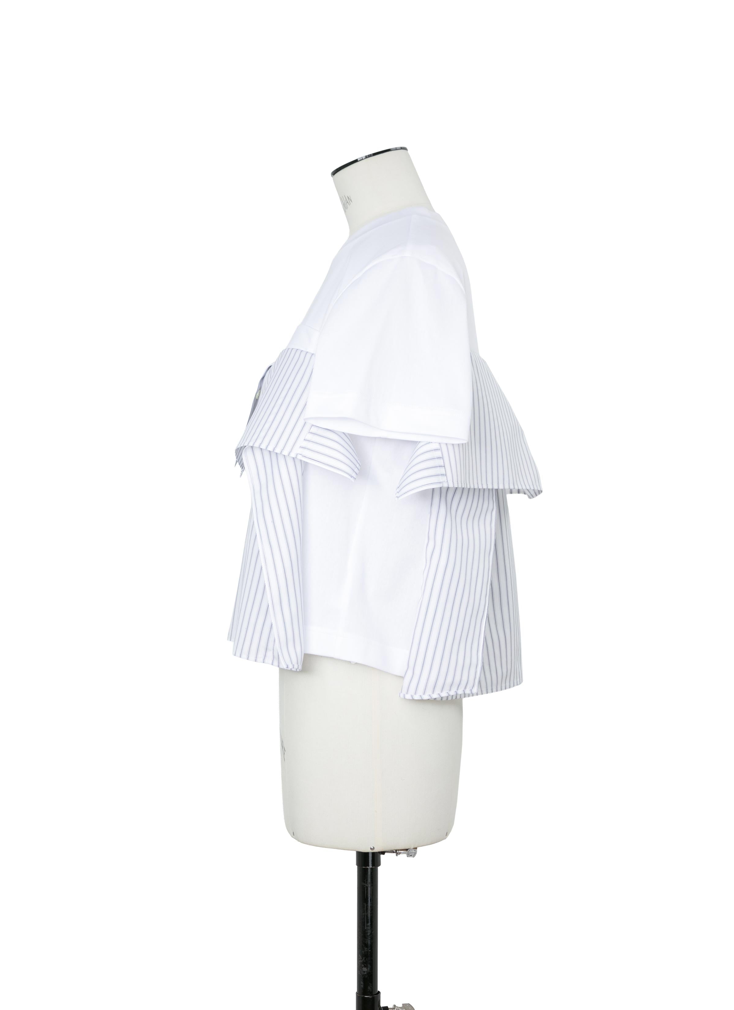 Poplin x Cotton Jersey T-Shirt