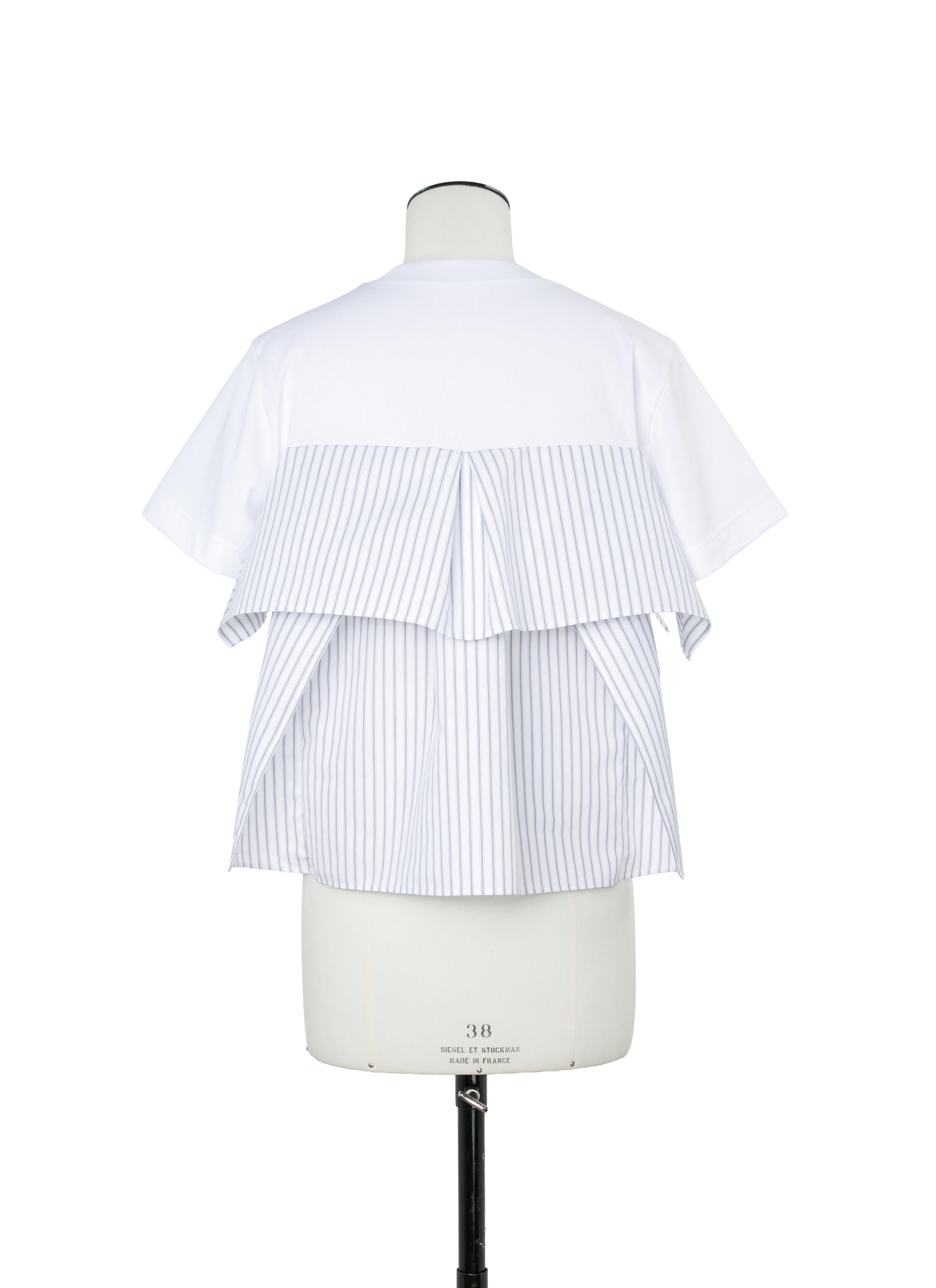 Poplin x Cotton Jersey T-Shirt