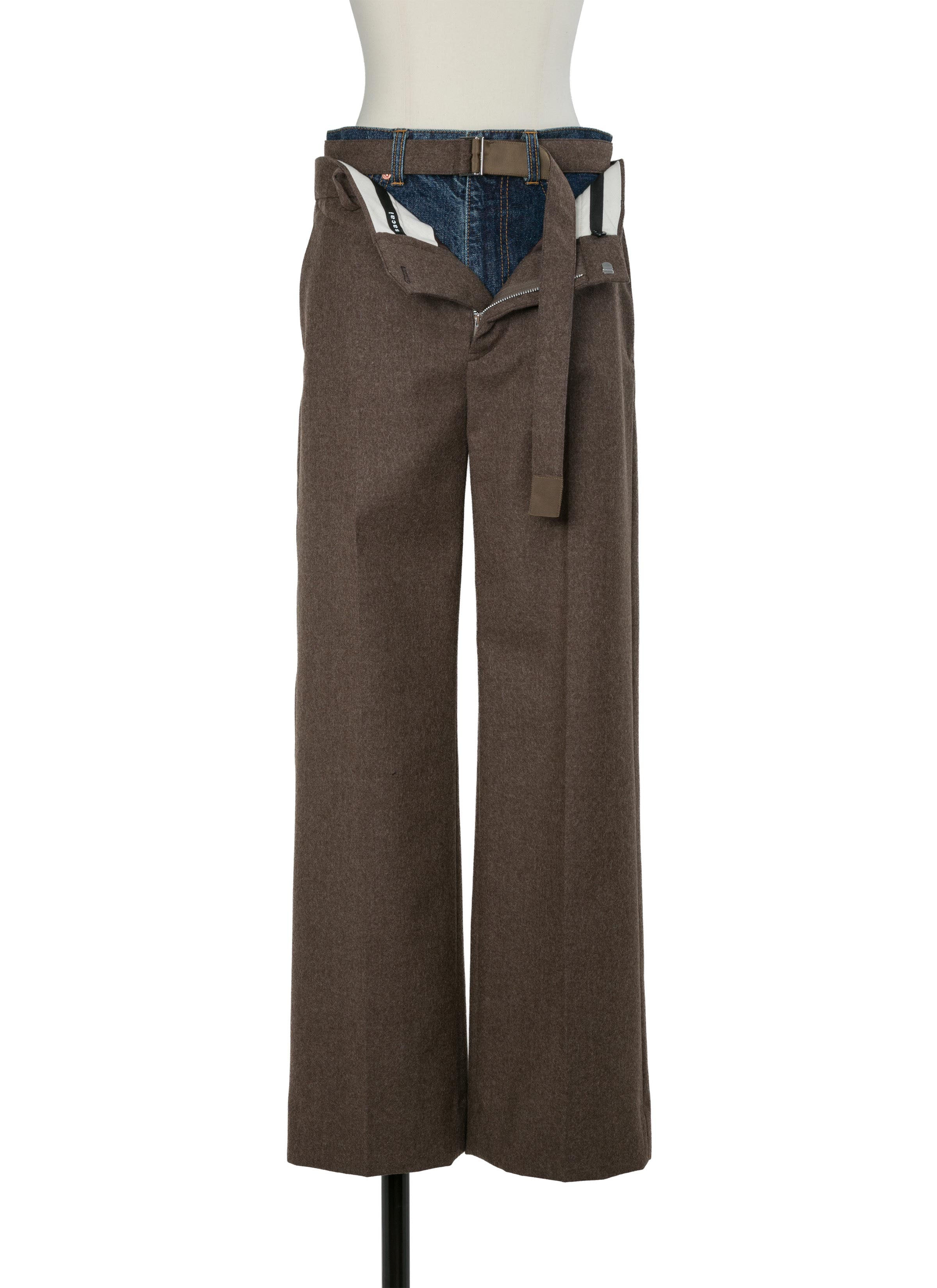 Wool Flannel x Denim Pants | sacai Official Store サカイ オフィシャル