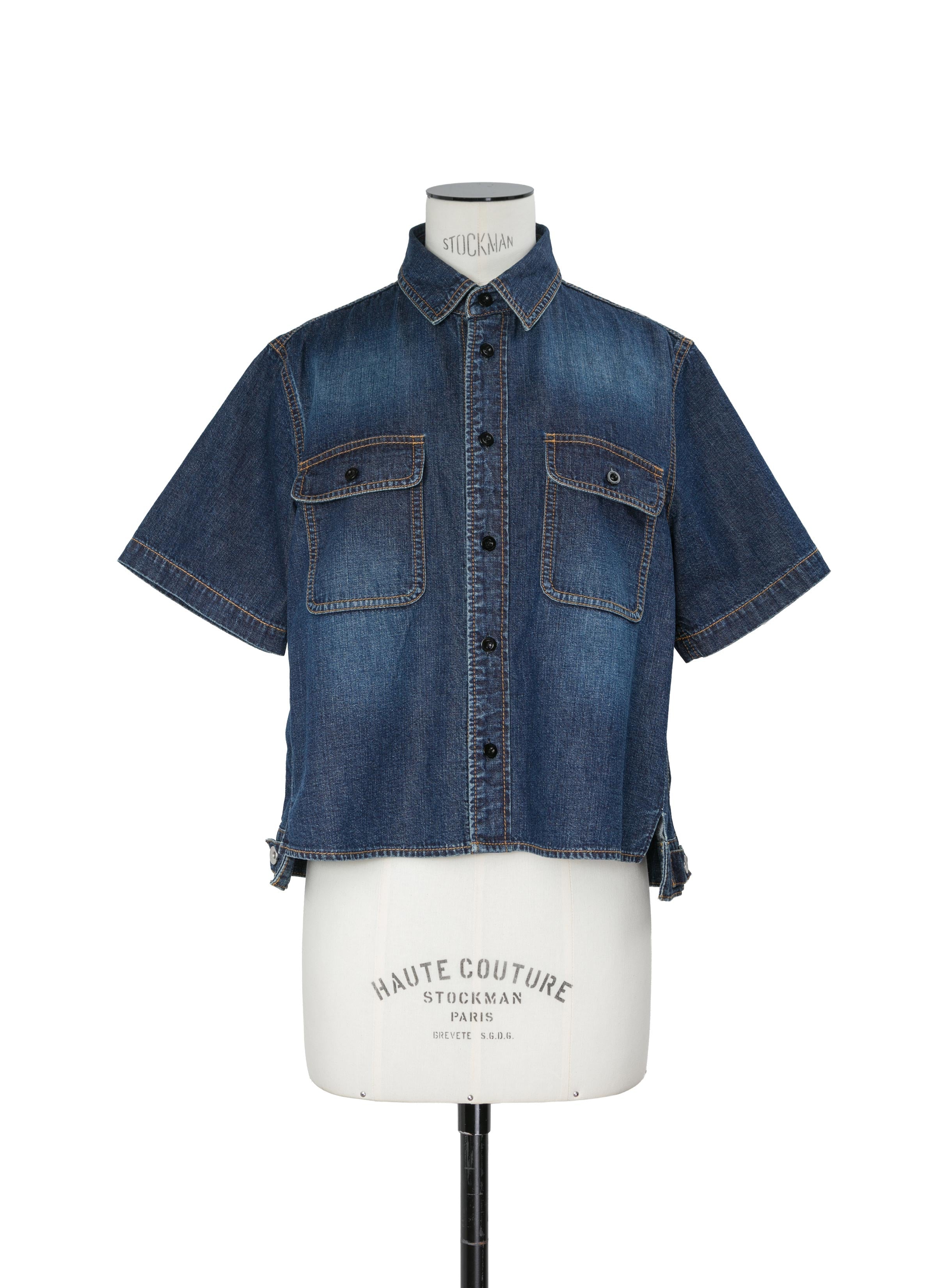 sacai サカイ 23SS Denim Shirt ショートスリーブデニムシャツ インディゴ 1 sacai（サカイ） 代官山)sacai 23-03002M 23SS ショートスリーブ