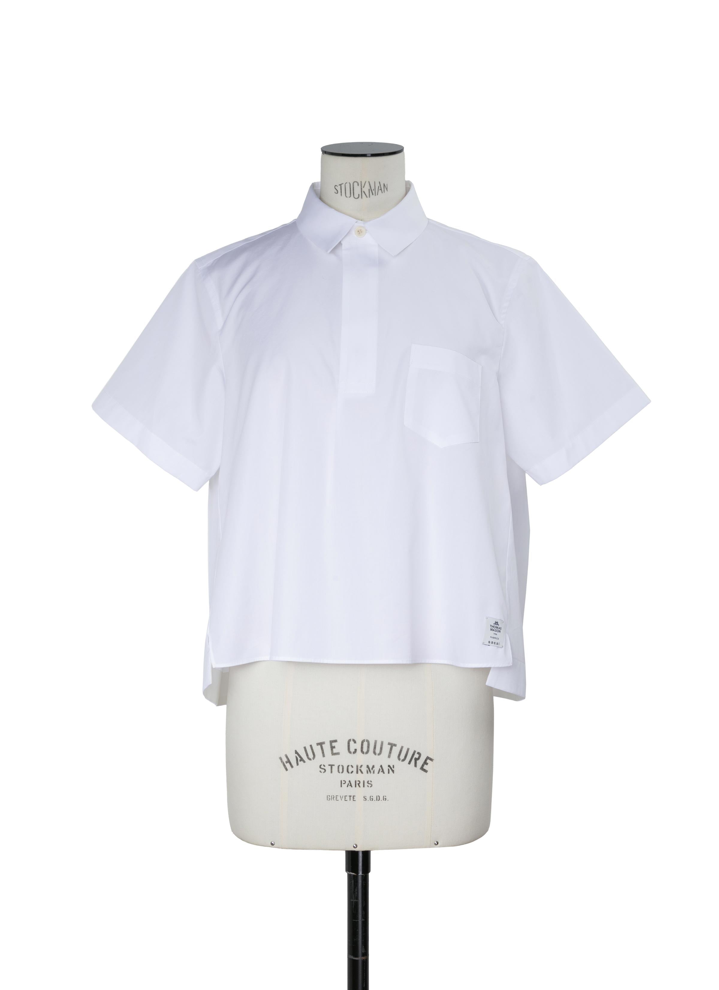 Thomas Mason / Cotton Poplin Polo Shirt