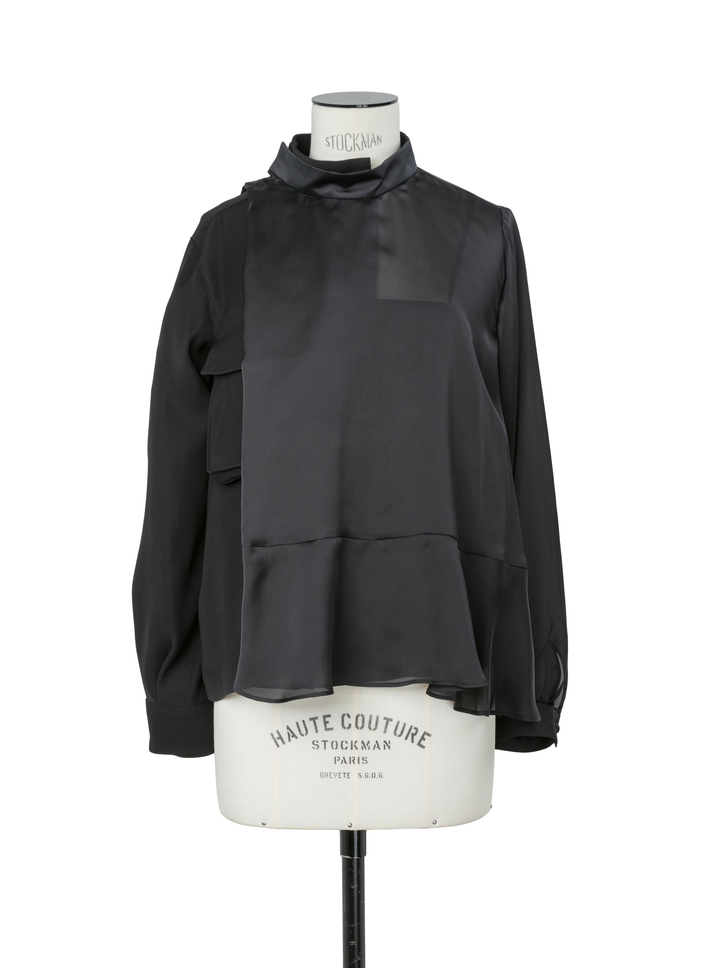 Crepe Back Satin x Satin Blouse