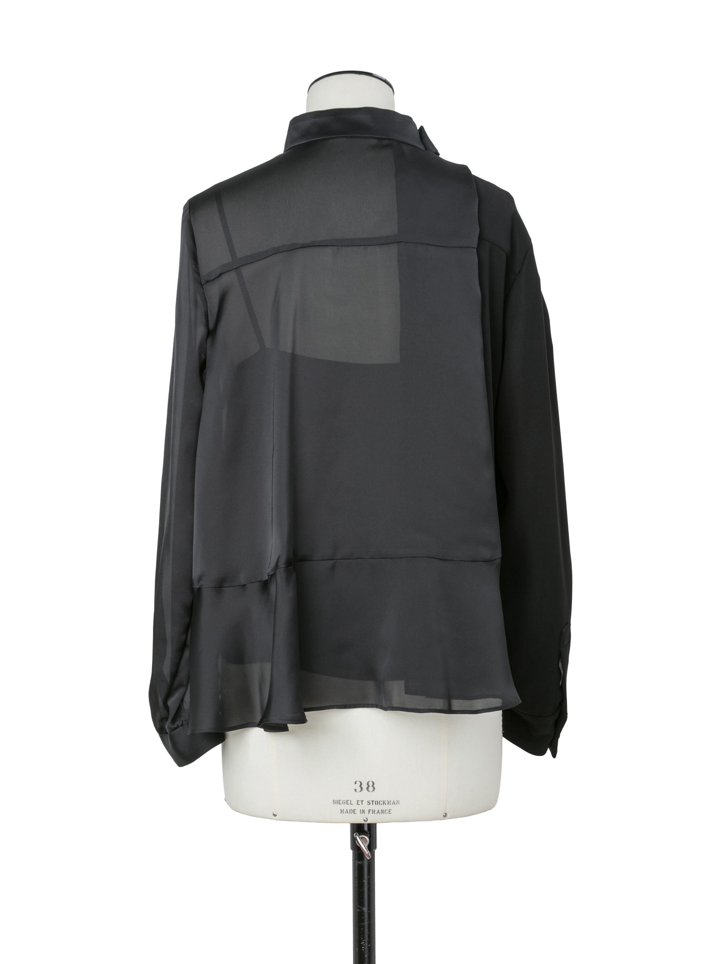 Crepe Back Satin x Satin Blouse