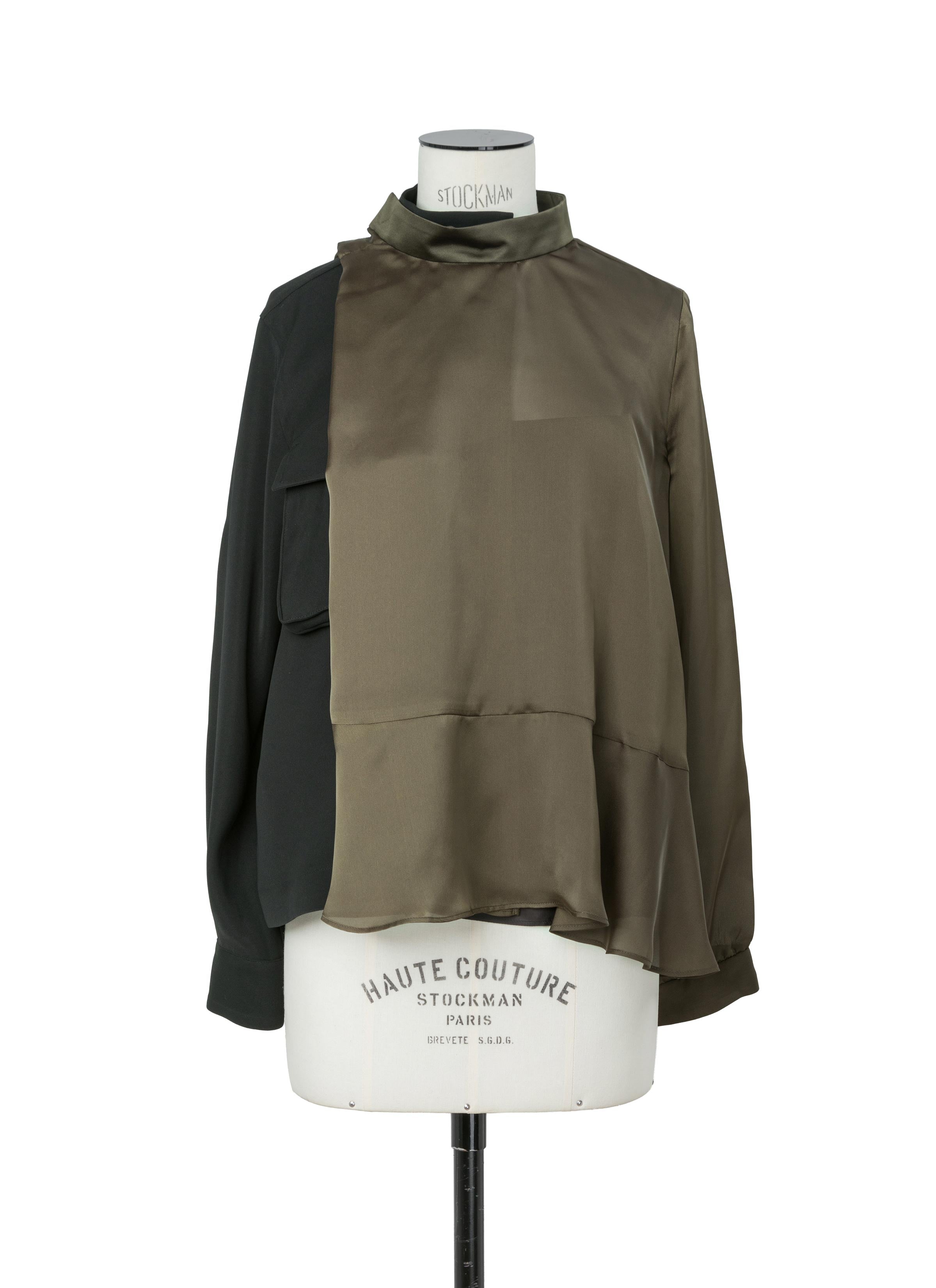 Crepe Back Satin x Satin Blouse