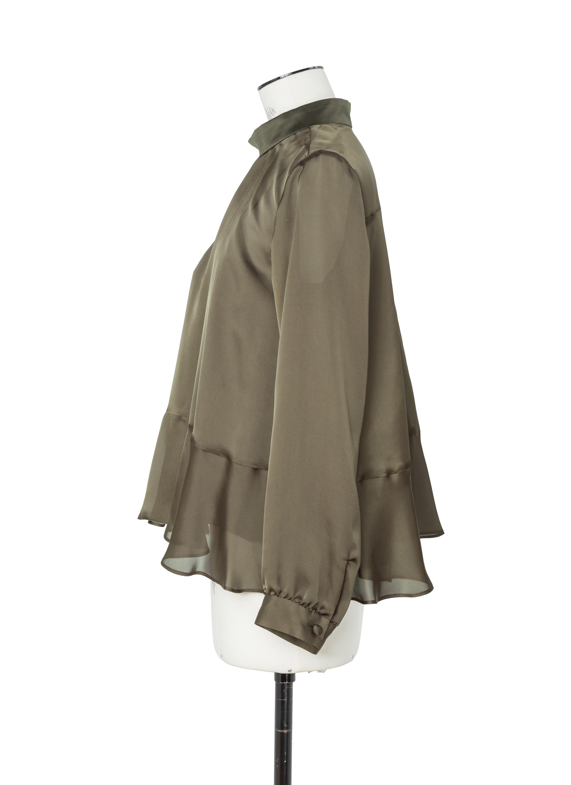 Crepe Back Satin x Satin Blouse