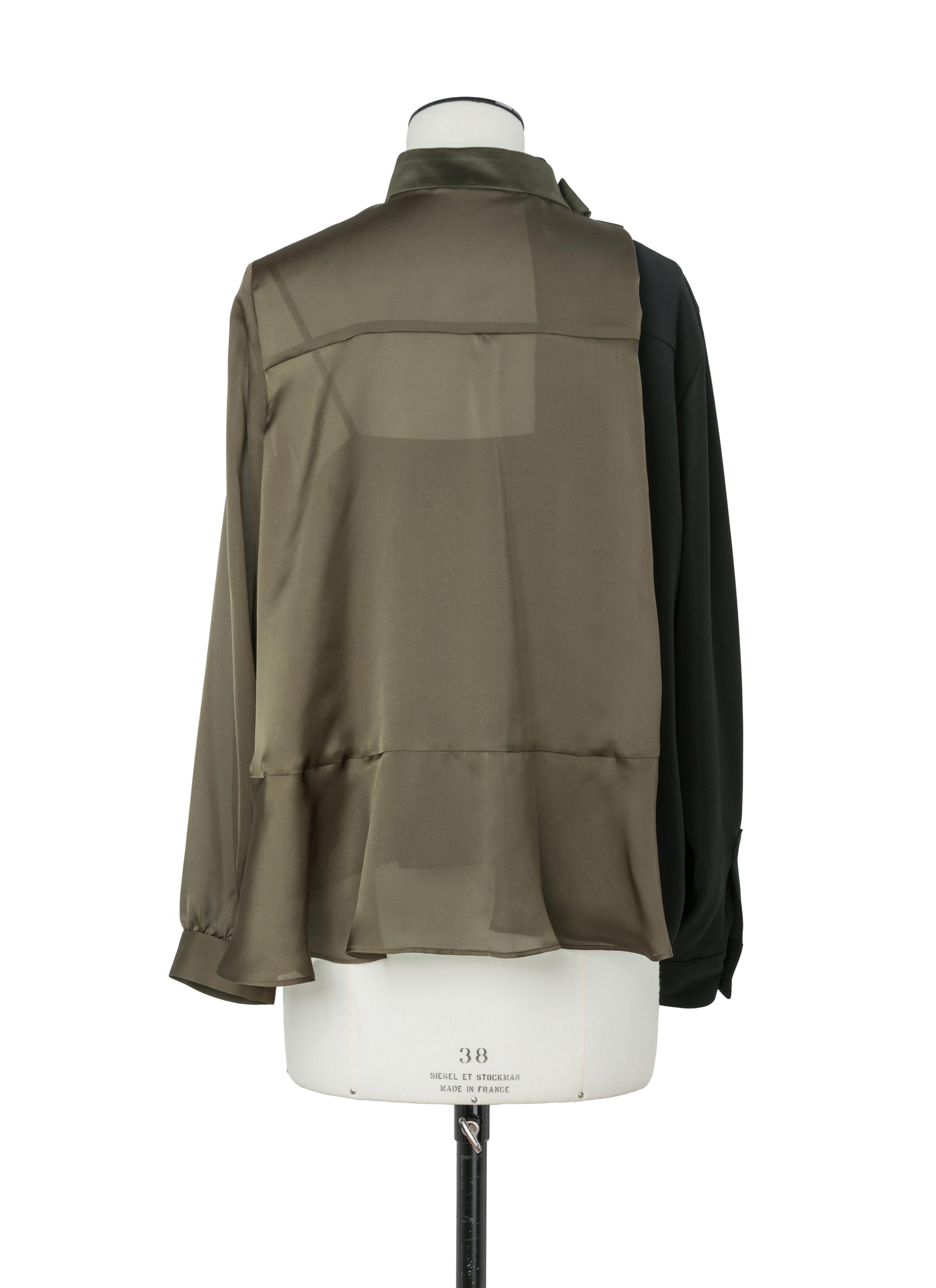 Crepe Back Satin x Satin Blouse