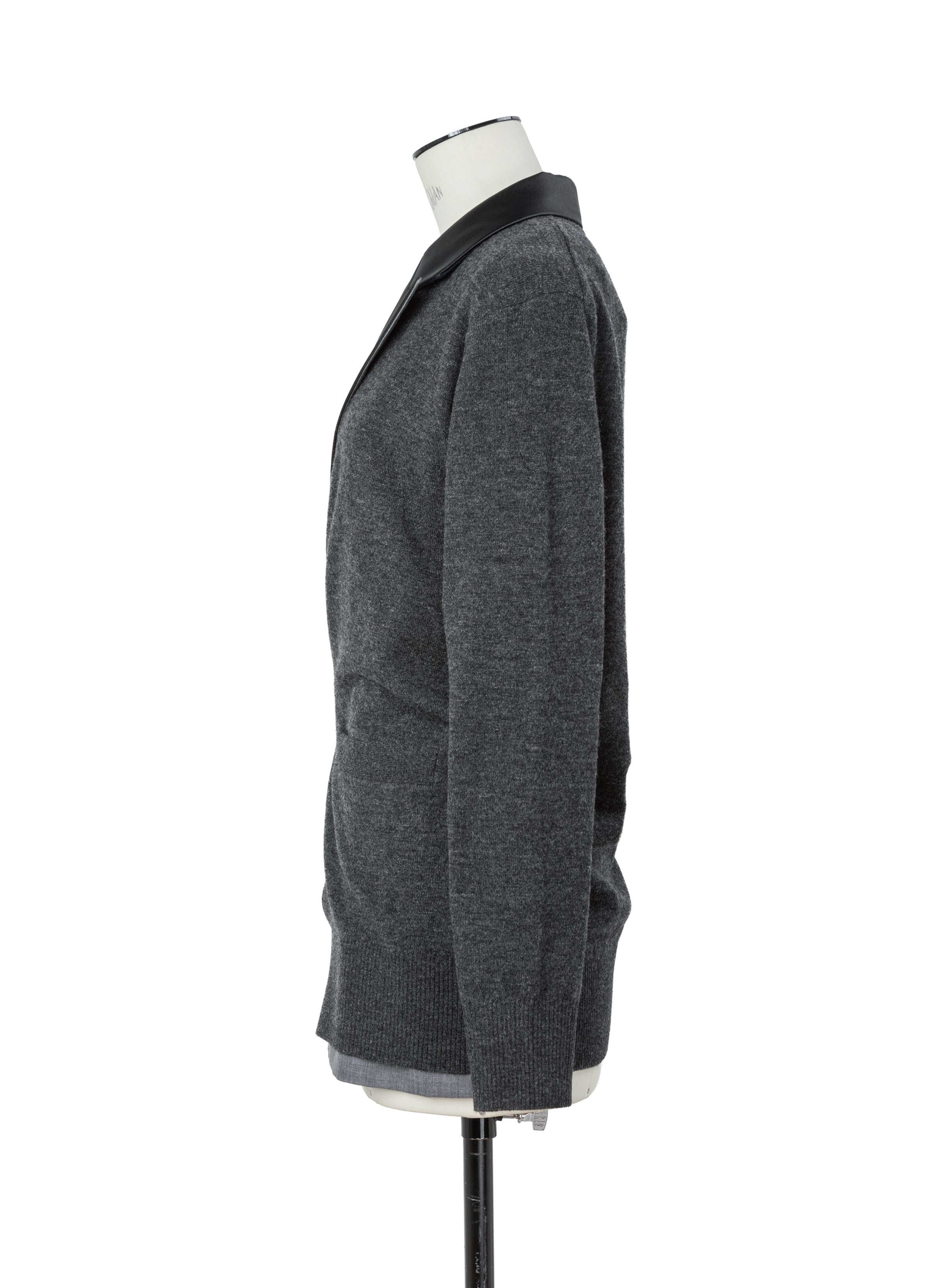 Suiting x Wool Knit Cardigan