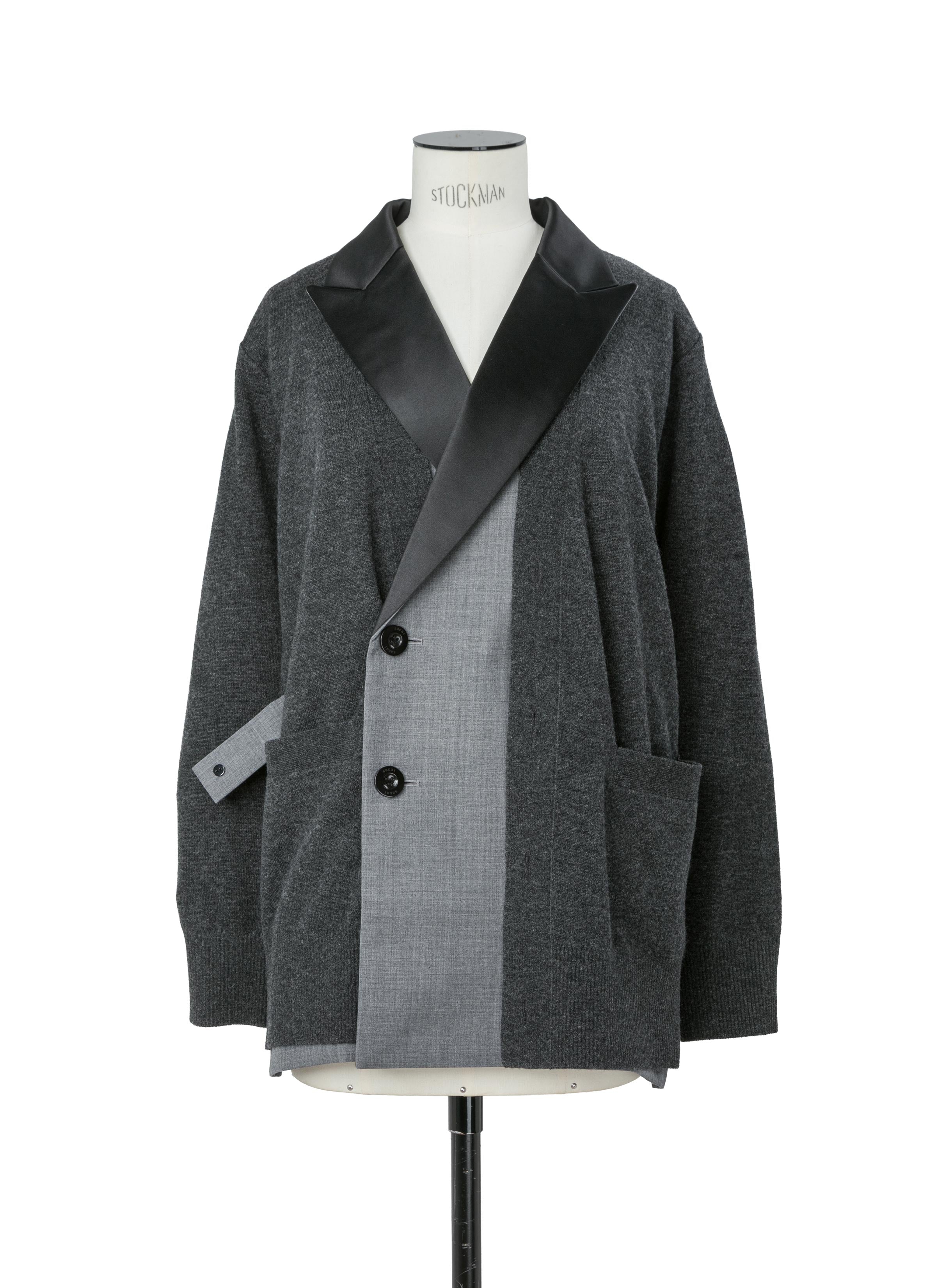 Suiting x Wool Knit Cardigan