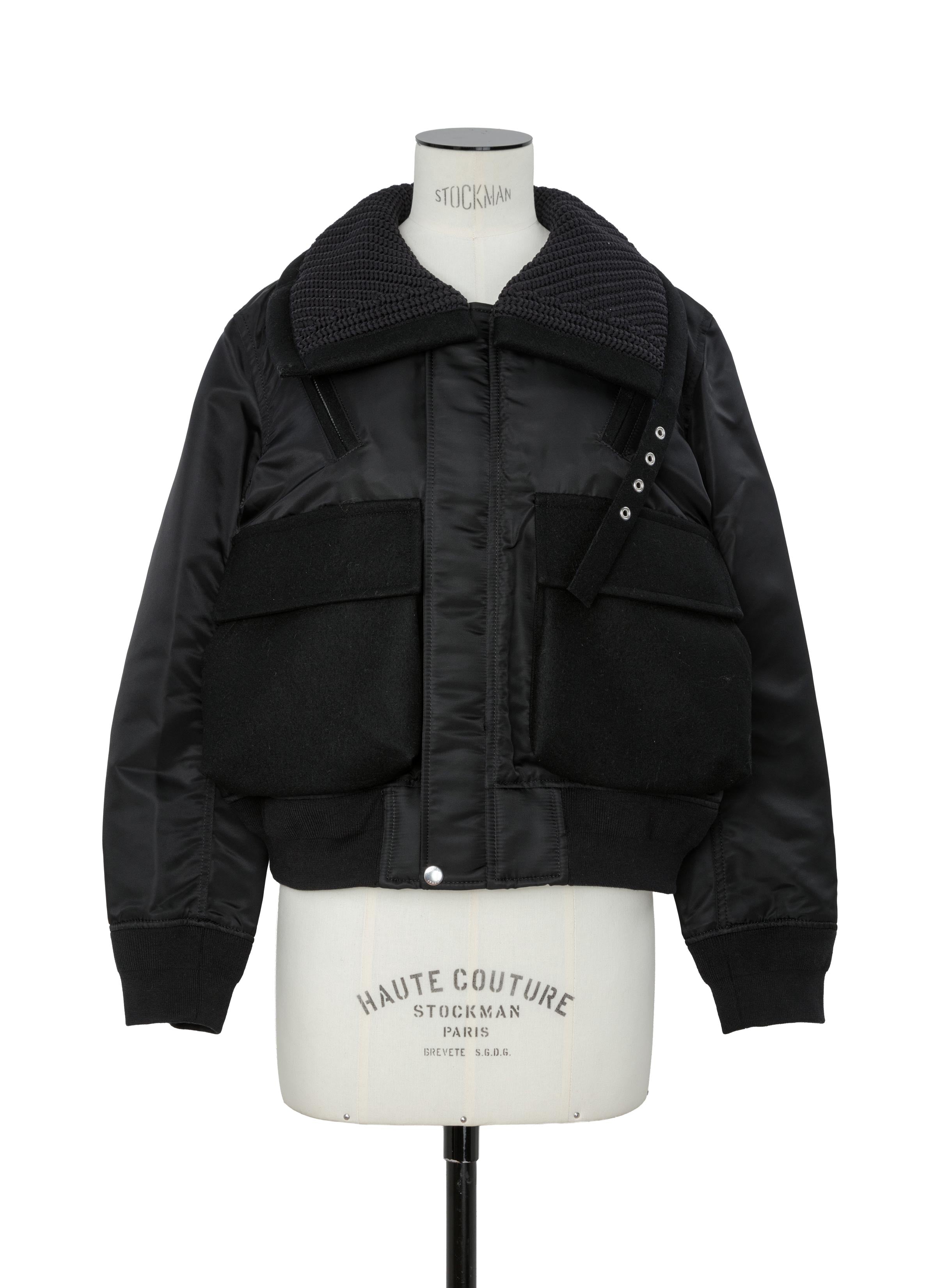Nylon Twill x Wool Melton Blouson