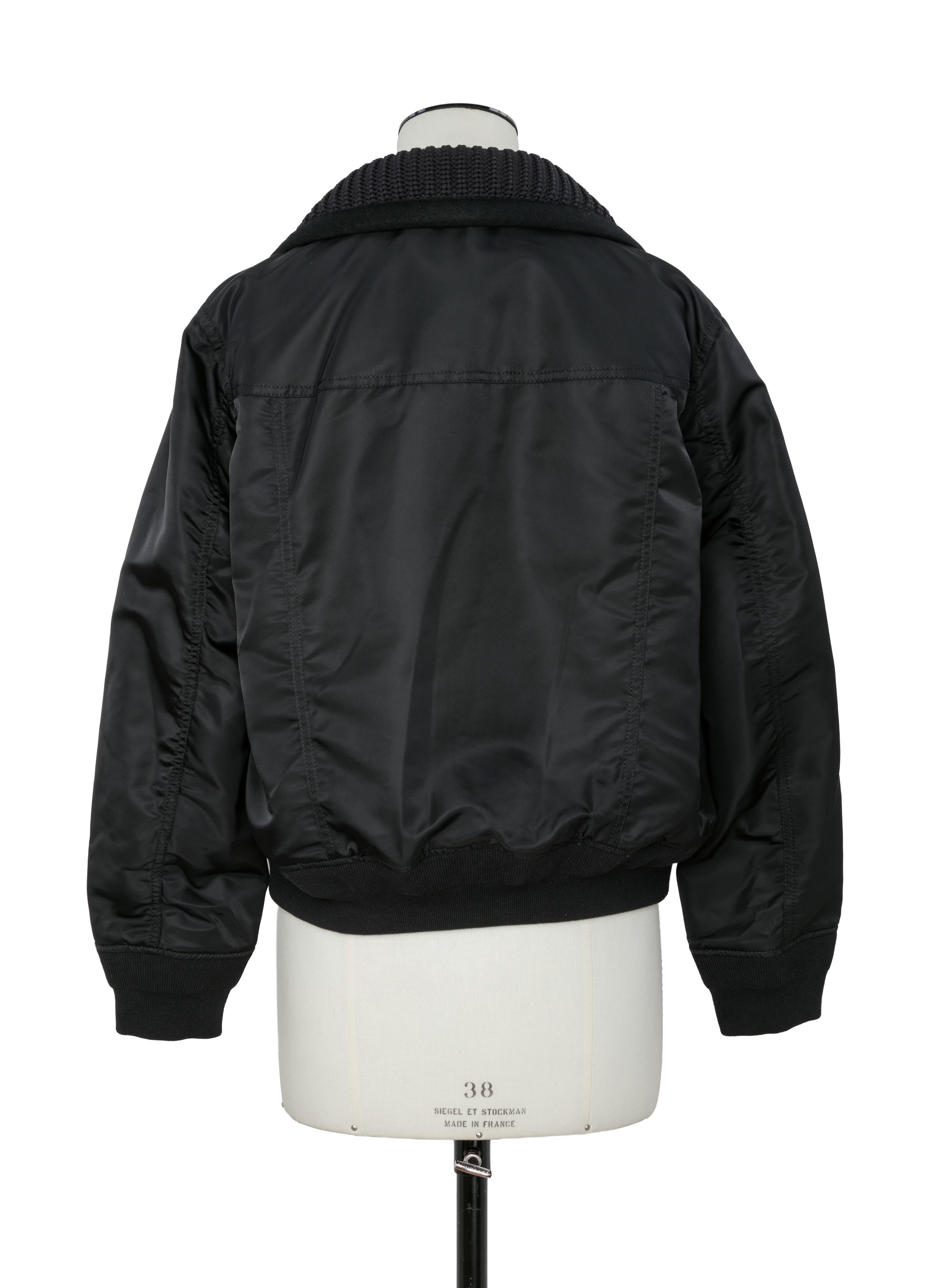 Nylon Twill x Wool Melton Blouson
