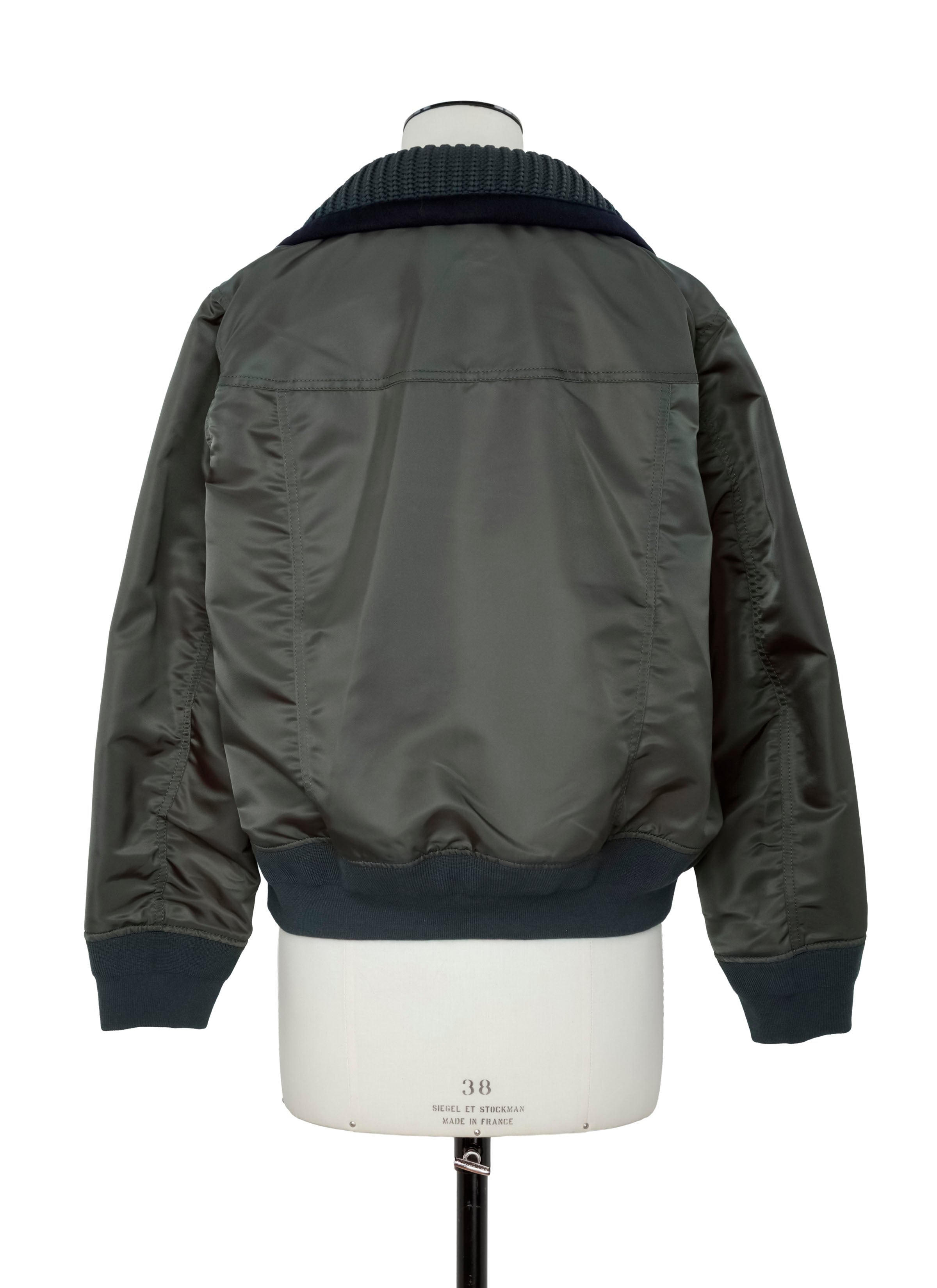 Nylon Twill x Wool Melton Blouson