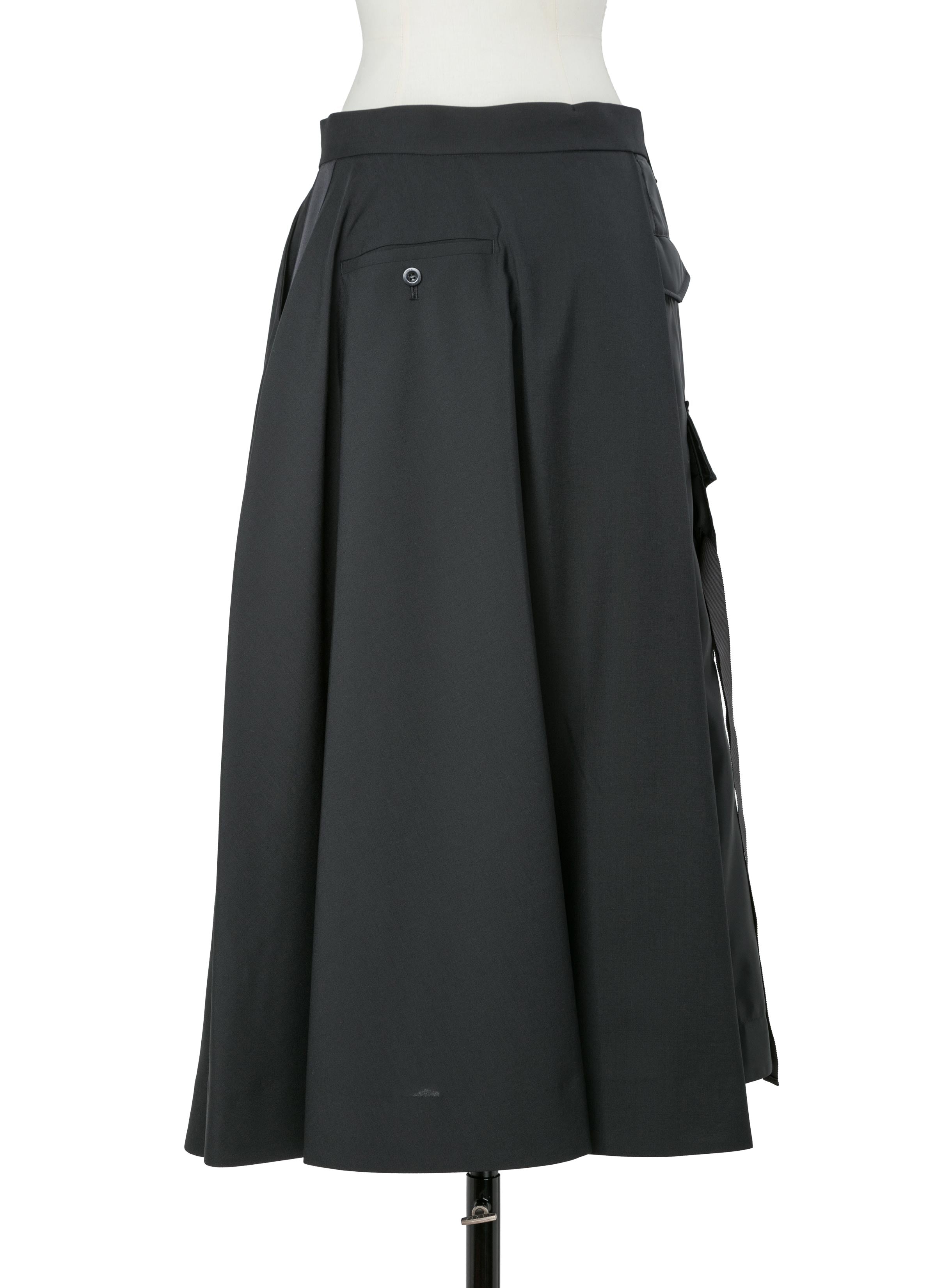 Nylon Twill x Suiting Skirt