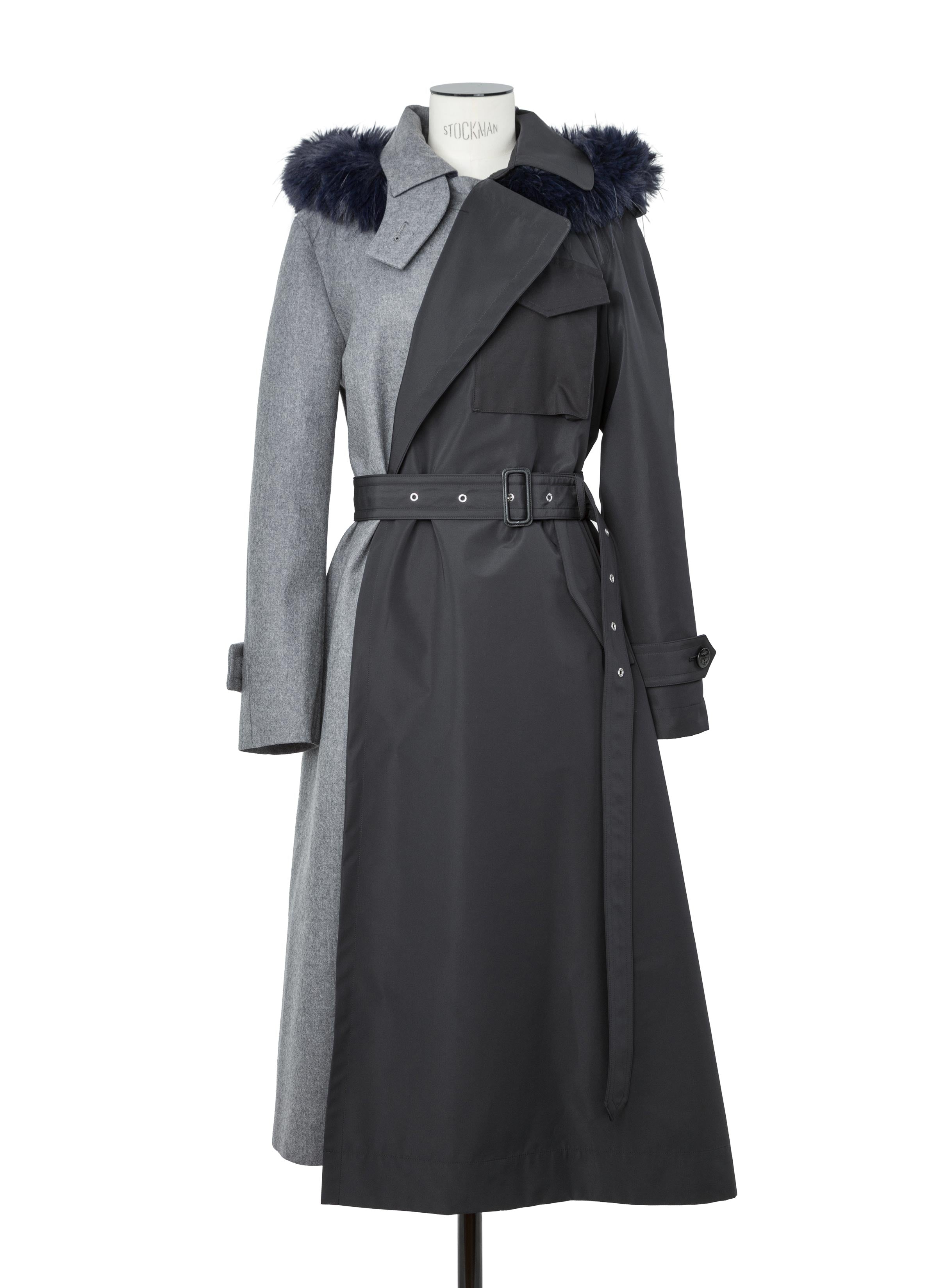 Wool Flannel x Taffeta Bonding Coat