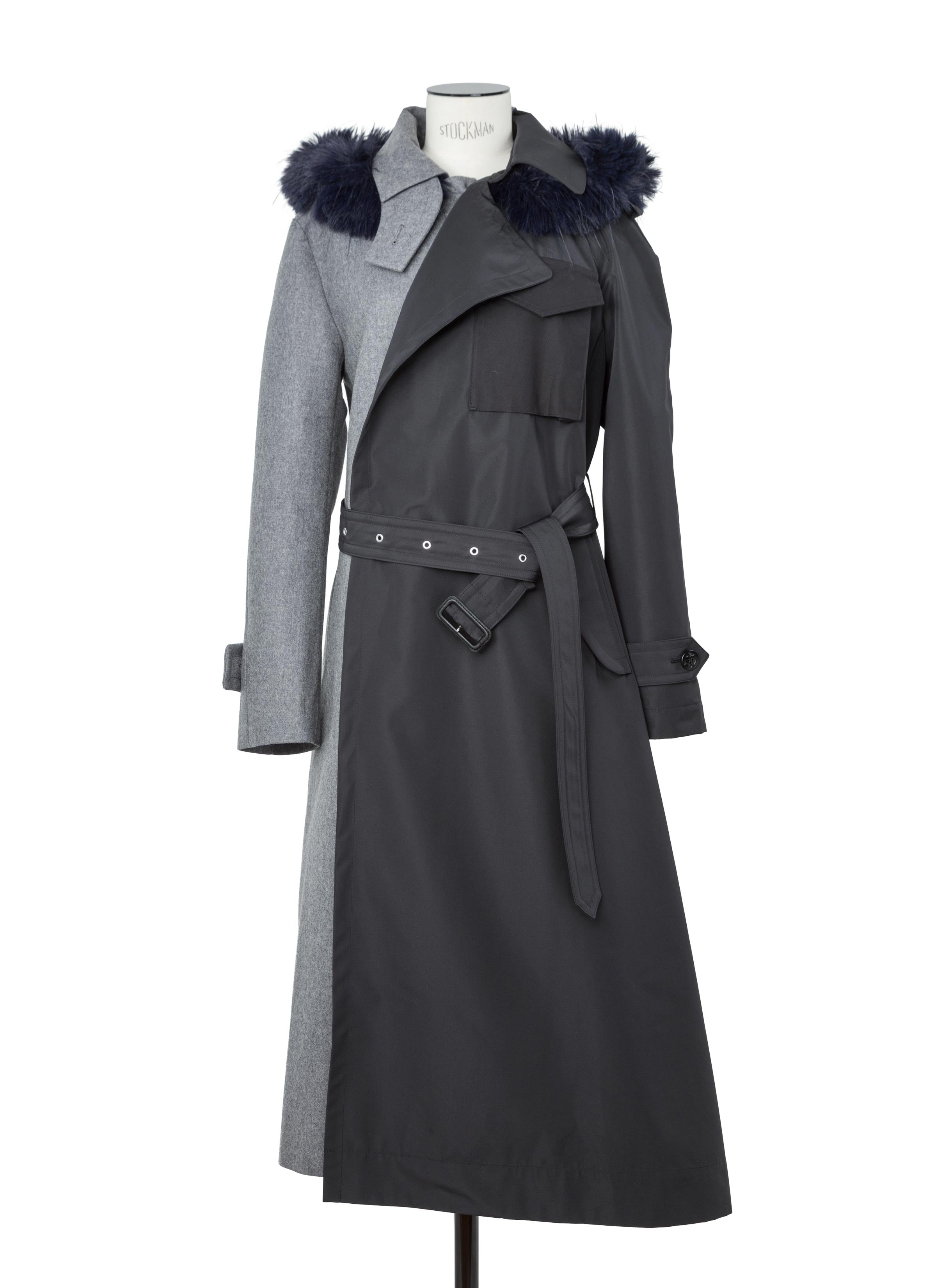 Wool Flannel x Taffeta Bonding Coat