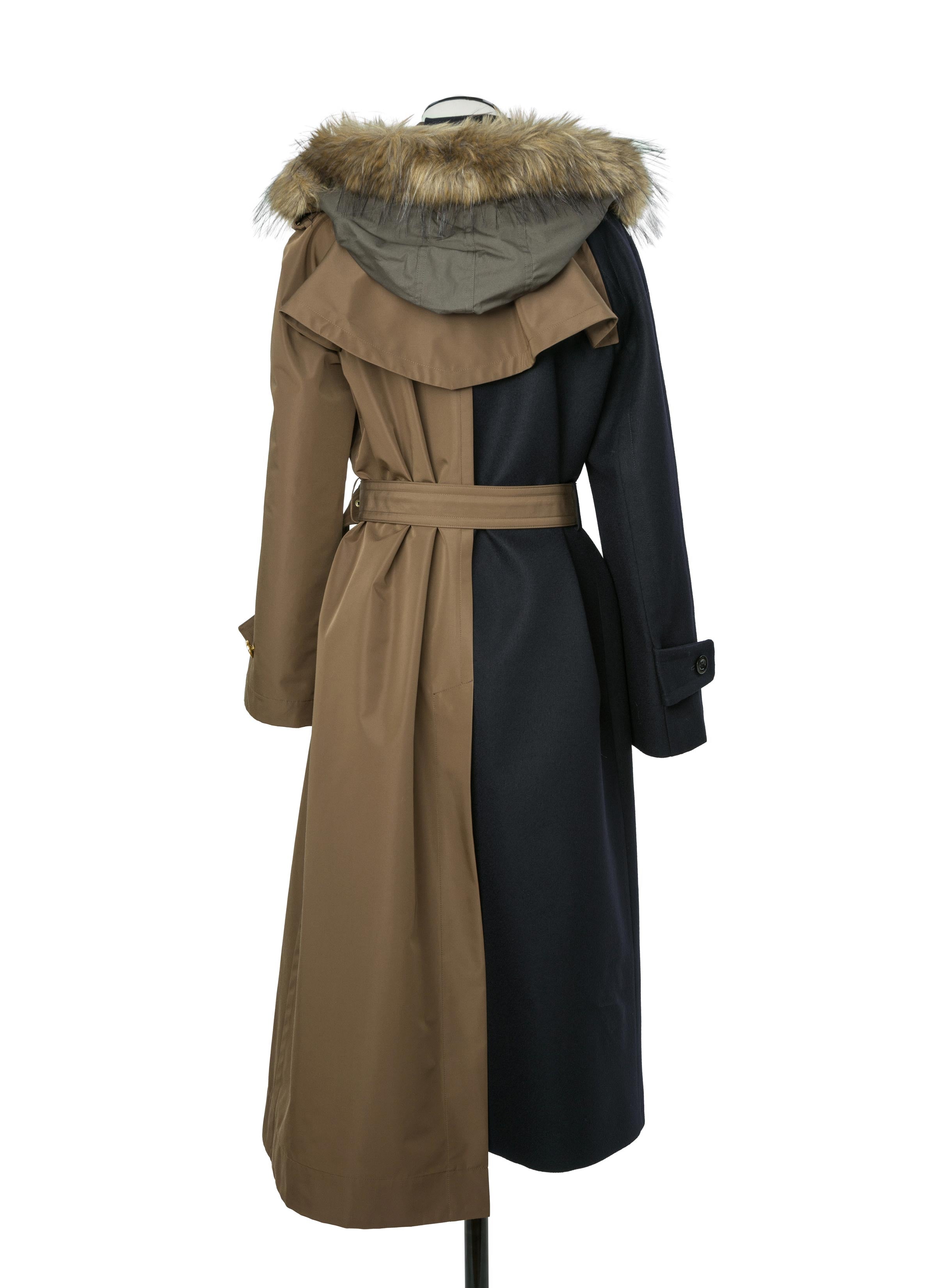 Wool Flannel x Taffeta Bonding Coat