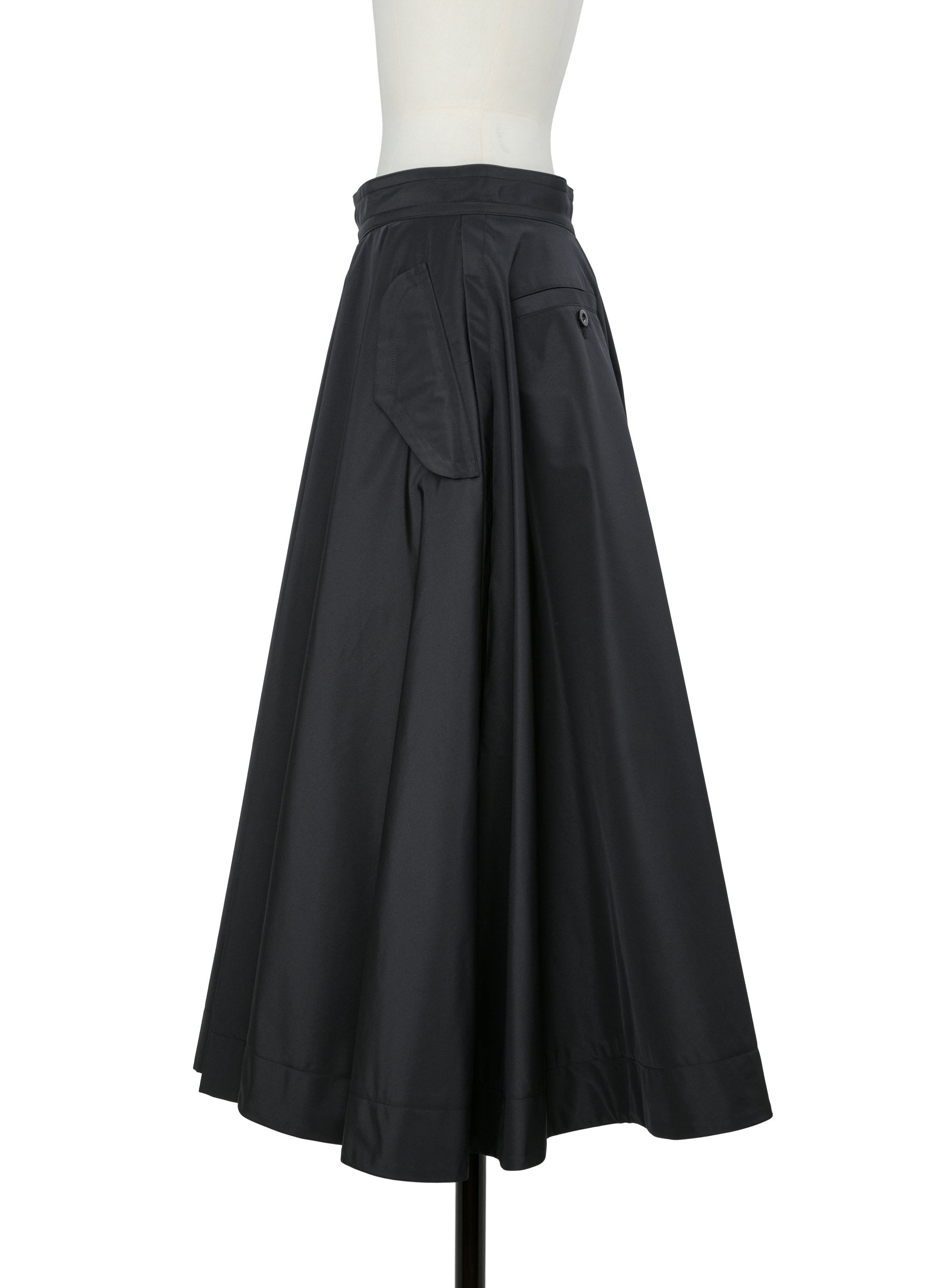 Wool Flannel x Taffeta Bonding Skirt