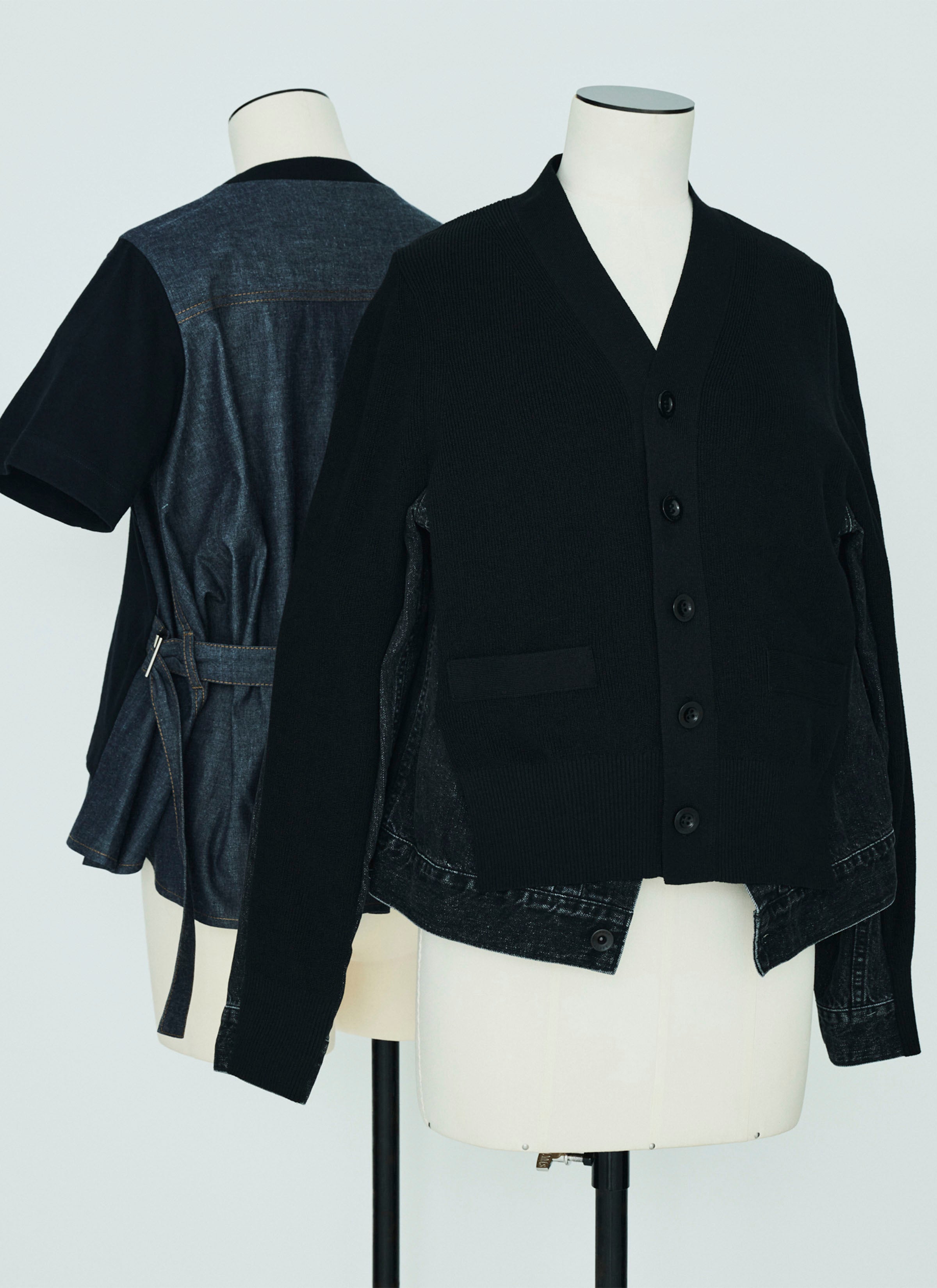 Denim x Knit Cardigan
