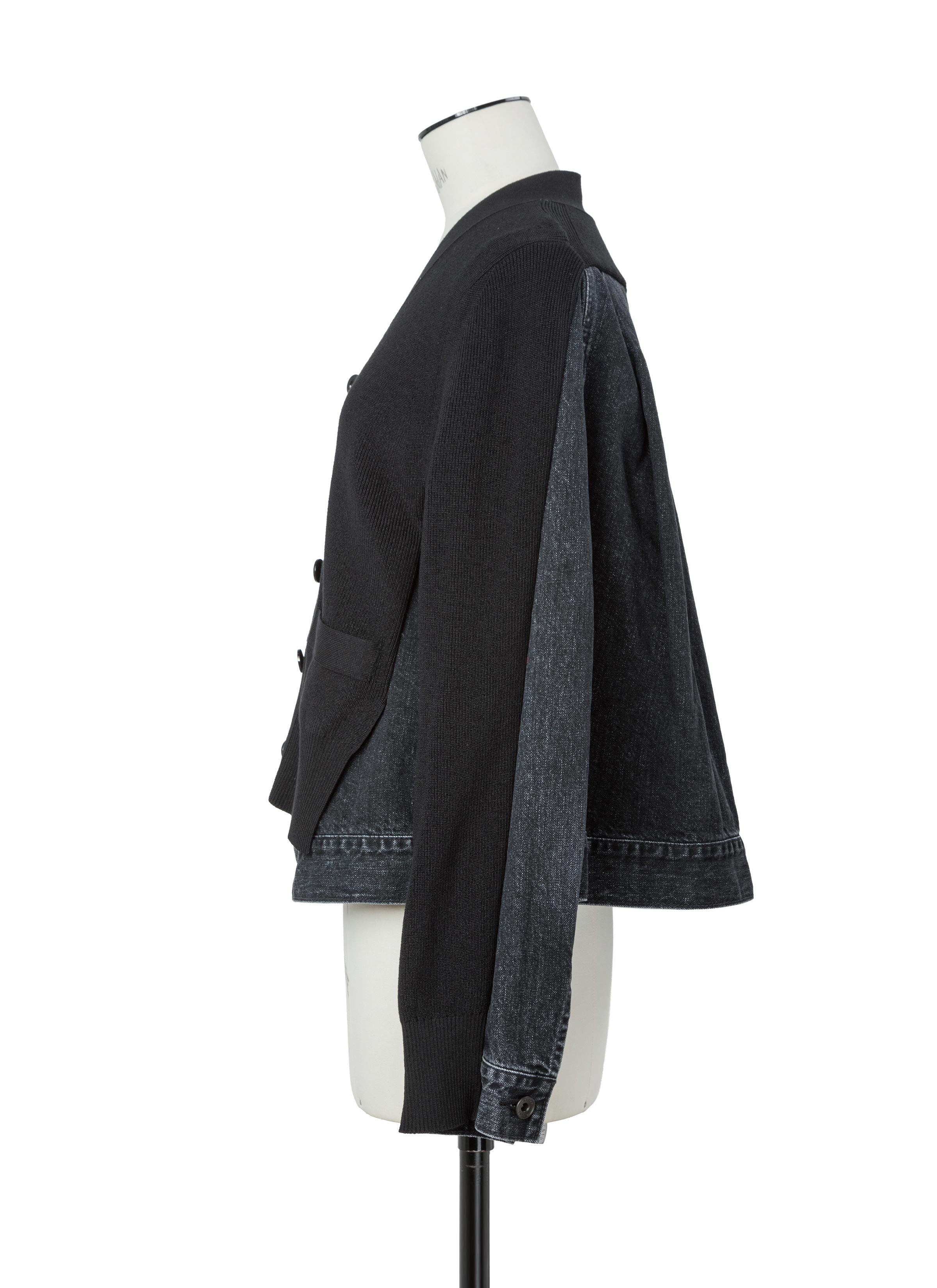 Denim x Knit Cardigan