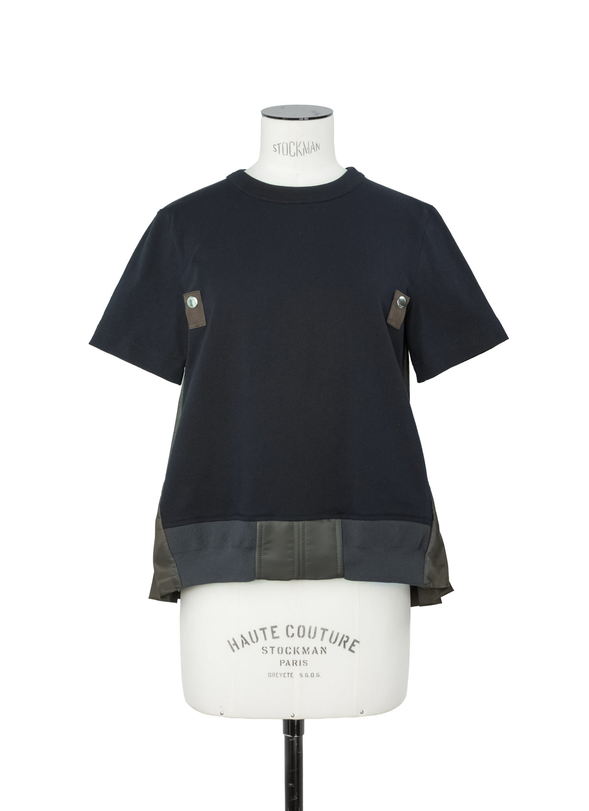 Nylon Twill x Cotton Jersey T-Shirt