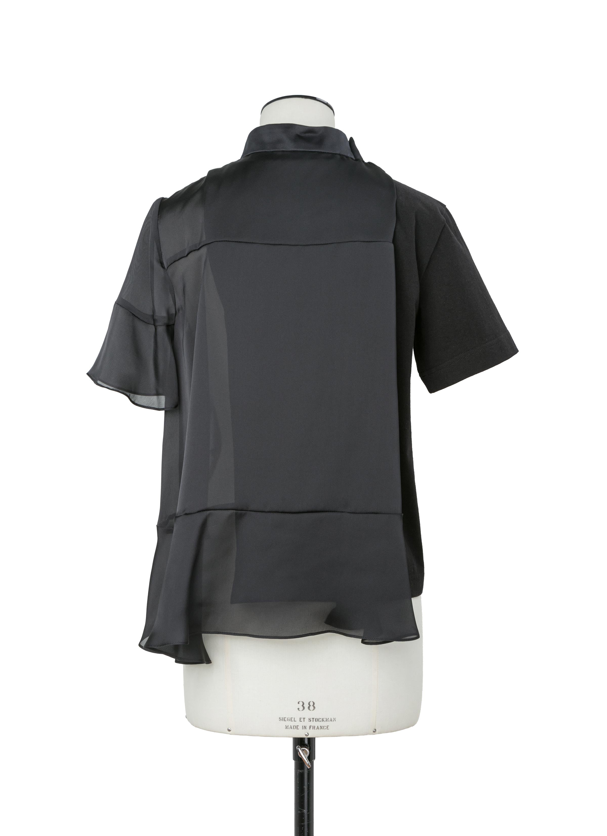 Satin x Cotton Jersey T-Shirt