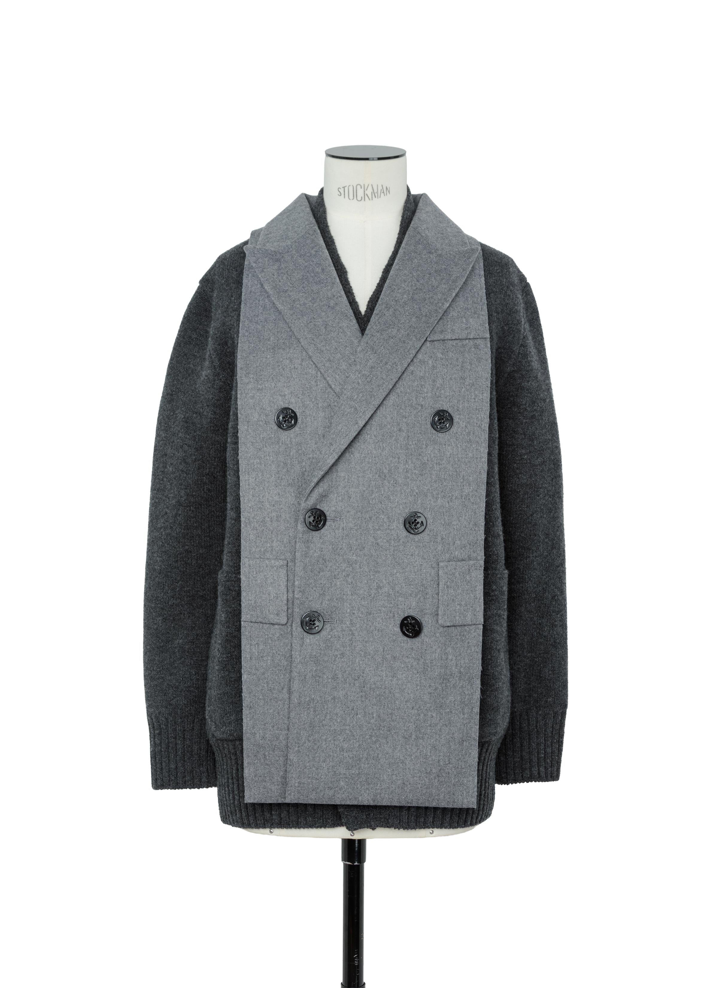 Wool Flannel x Wool Knit Cardigan | sacai Official Store サカイ