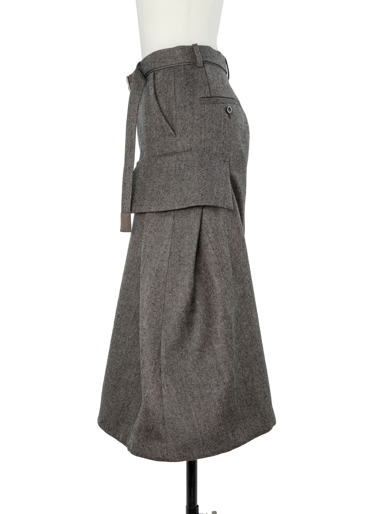Double-Faced Herringbone Pants