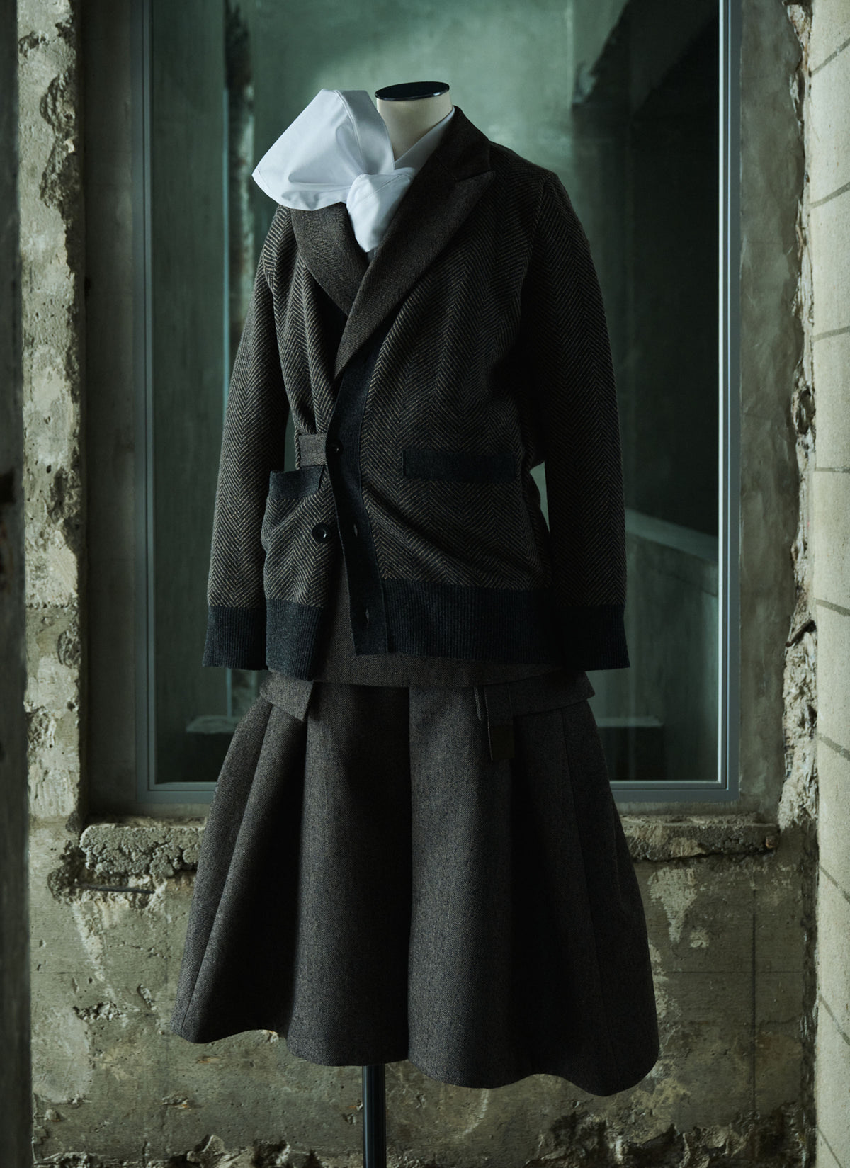 Double-Faced Herringbone Pants