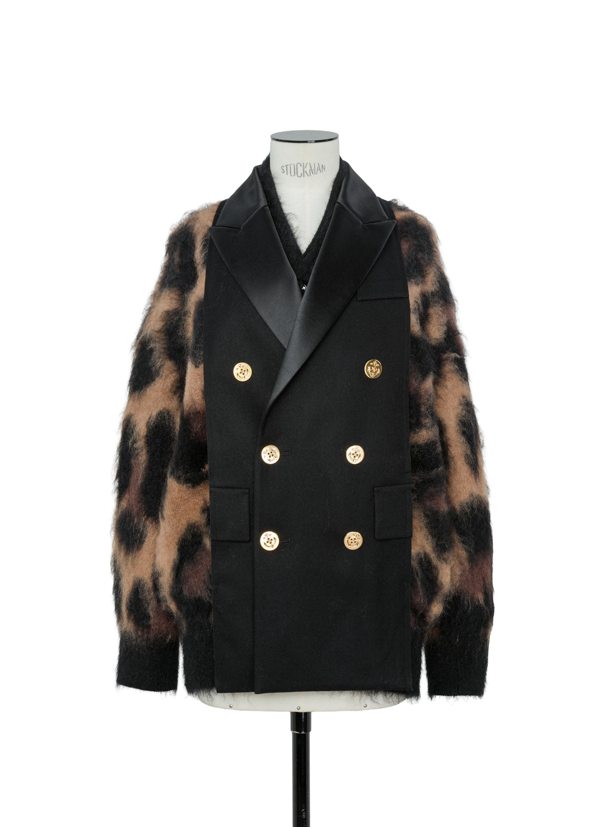 Leopard Mohair Knit Cardigan