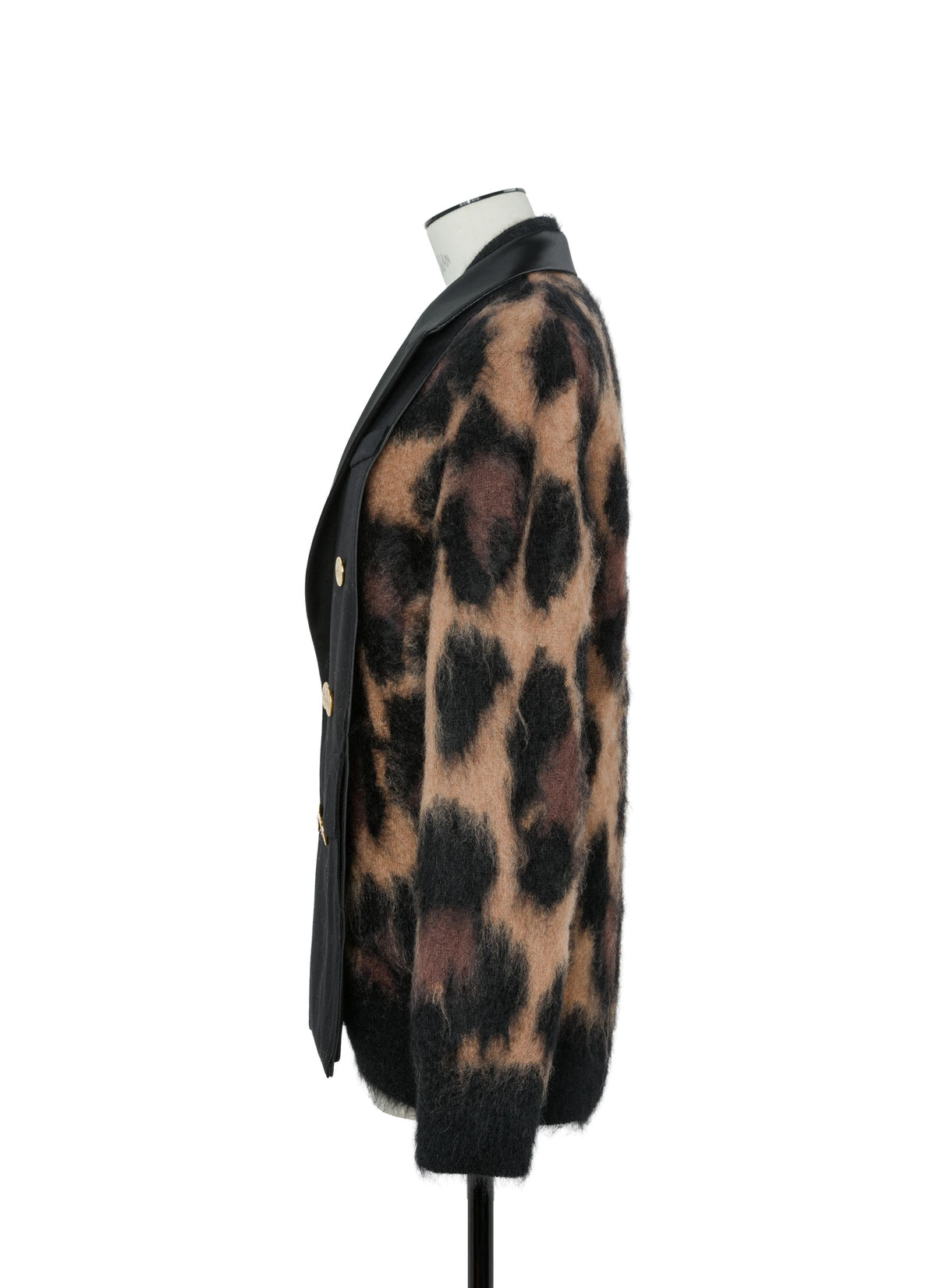 Leopard Mohair Knit Cardigan