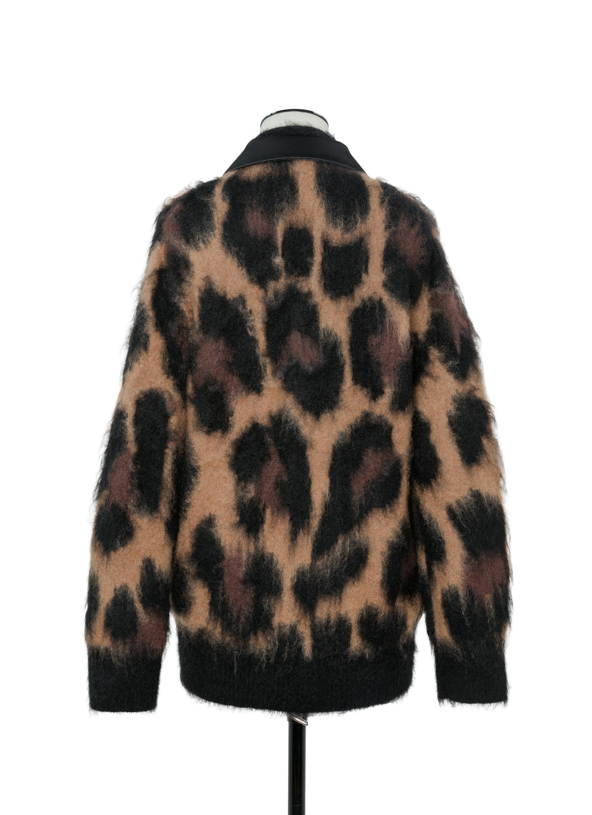 Leopard Mohair Knit Cardigan