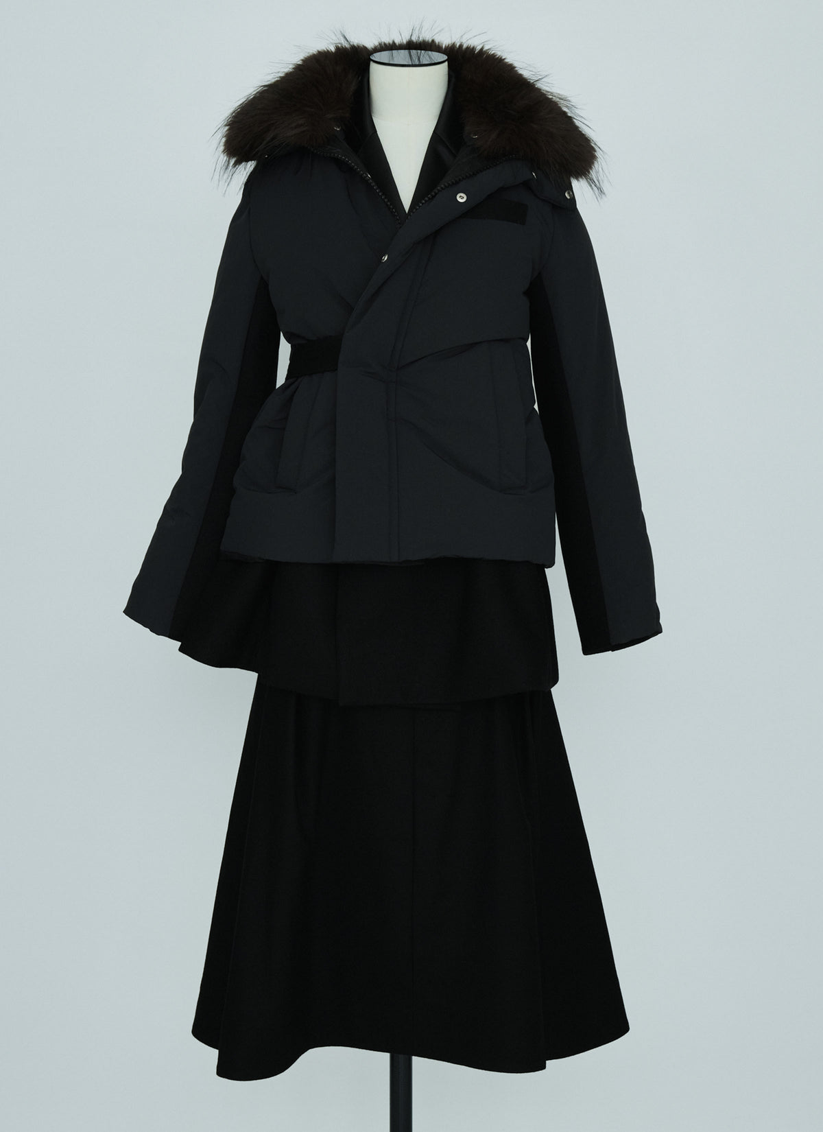 Wool Melton x Puffer Jacket