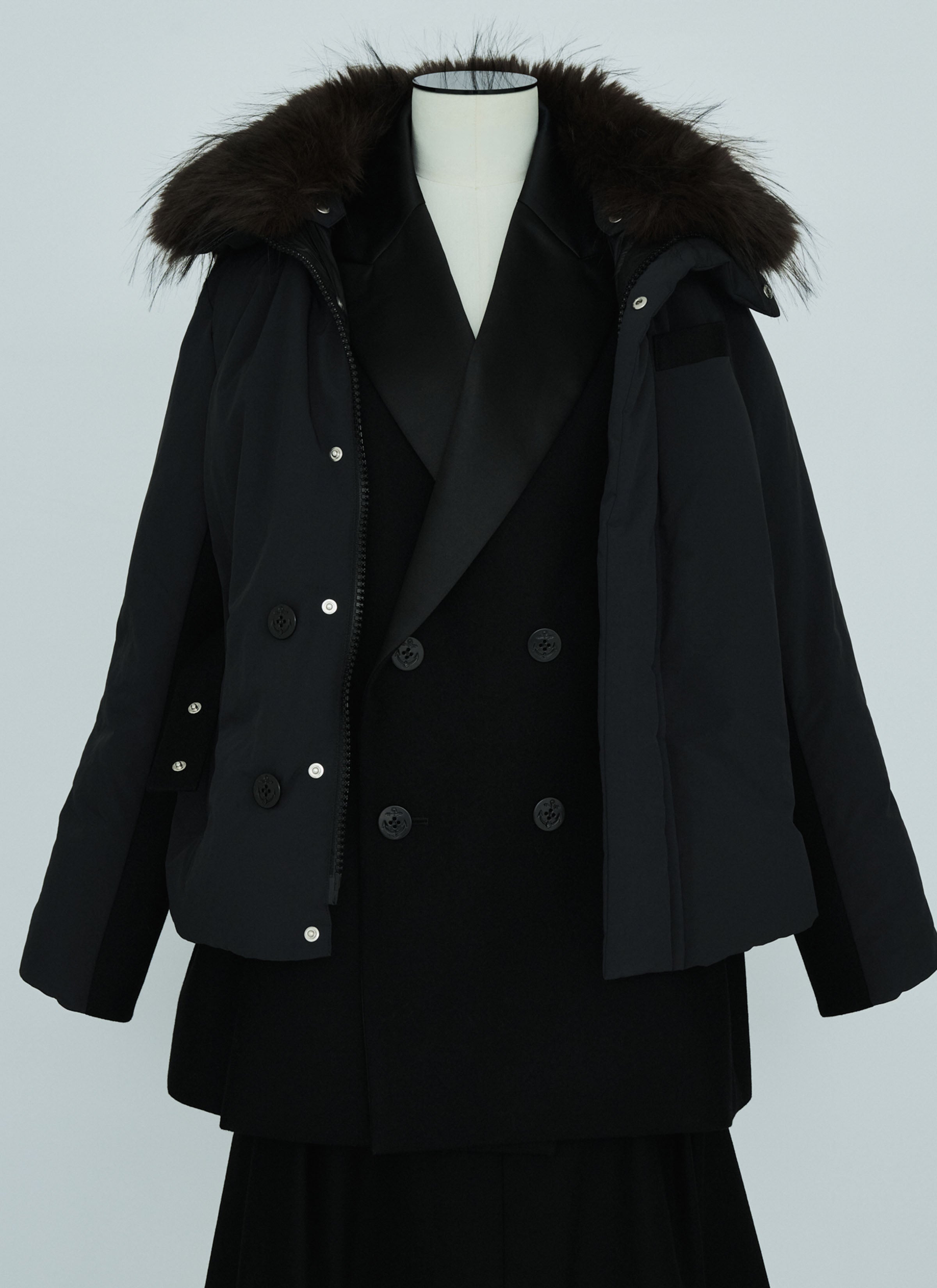 Wool Melton x Puffer Jacket | sacai Official Store サカイ オフィシャル
