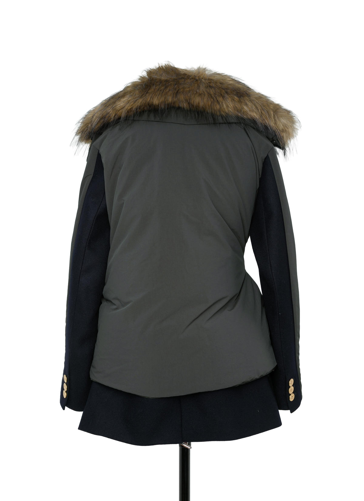 Wool Melton x Puffer Jacket