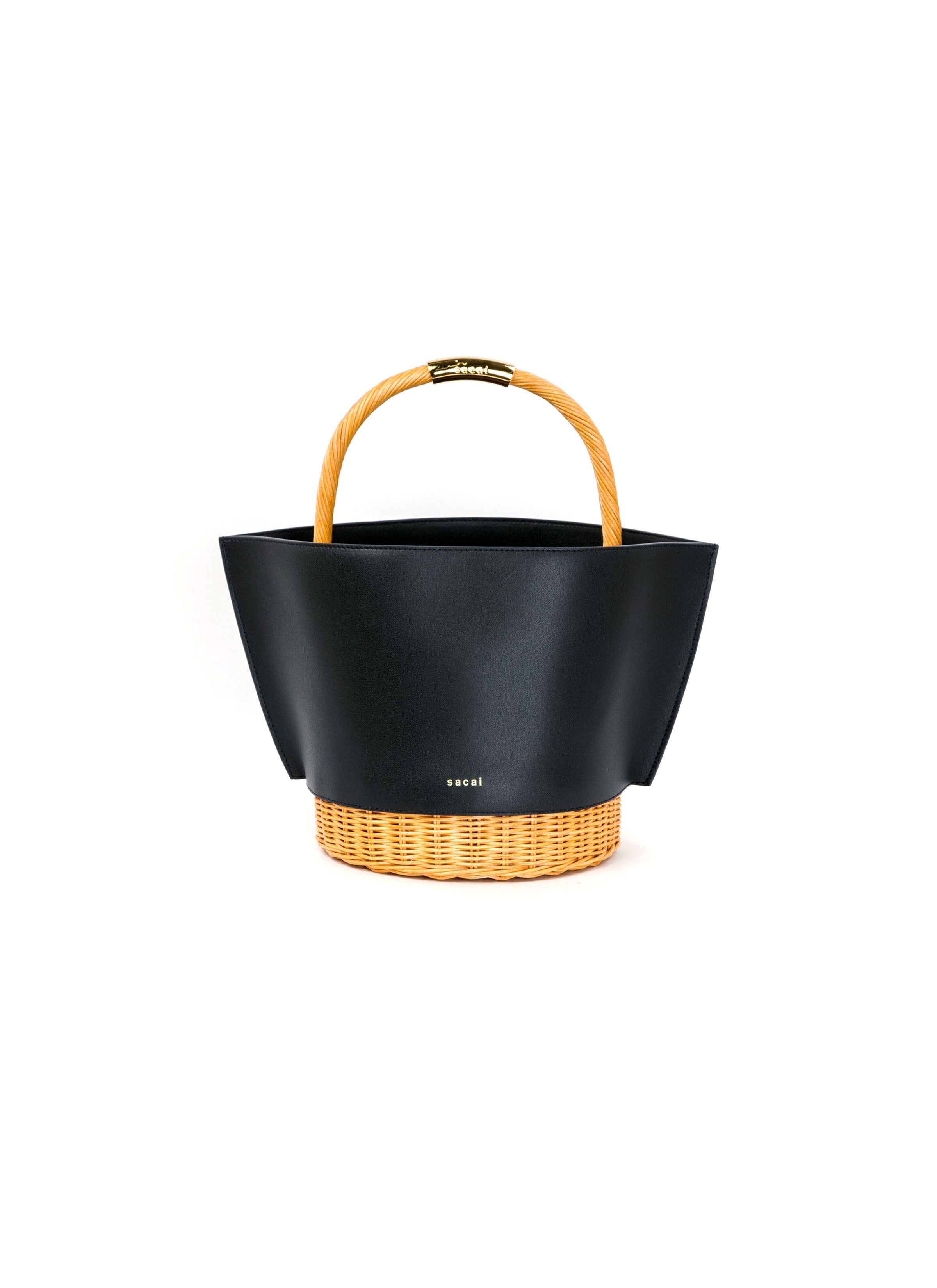 Leather x Rattan Basket Medium