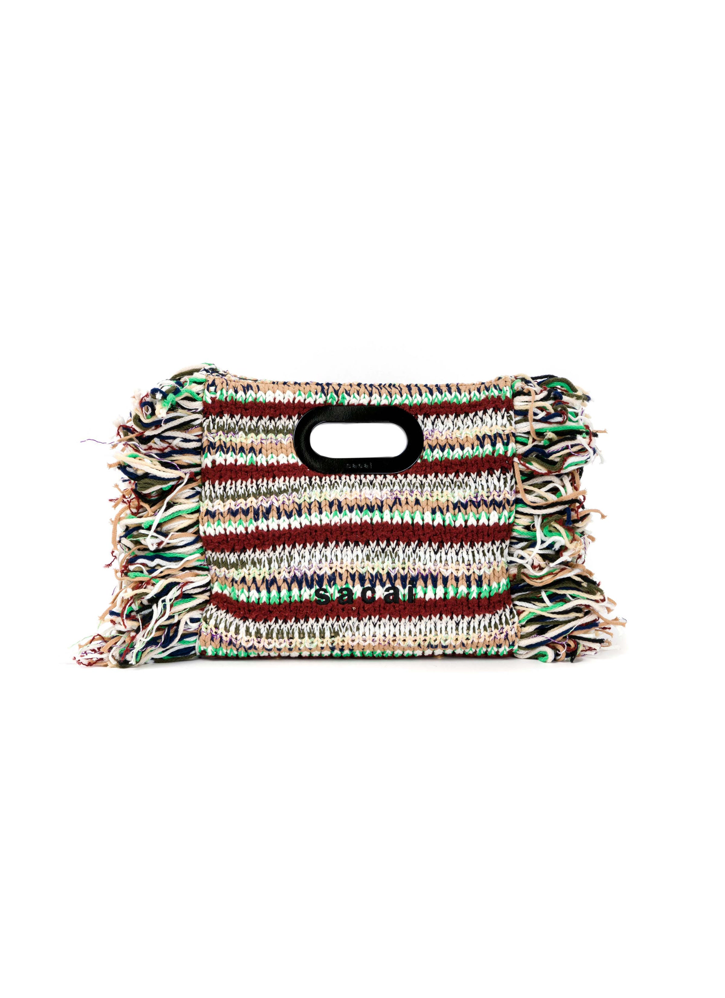 【入手困難】sacai サカイ バック紐編みデザインカットソー アシメボーダー New Shopper Bag Small / Mix Knit | sacai Official Store サカイ