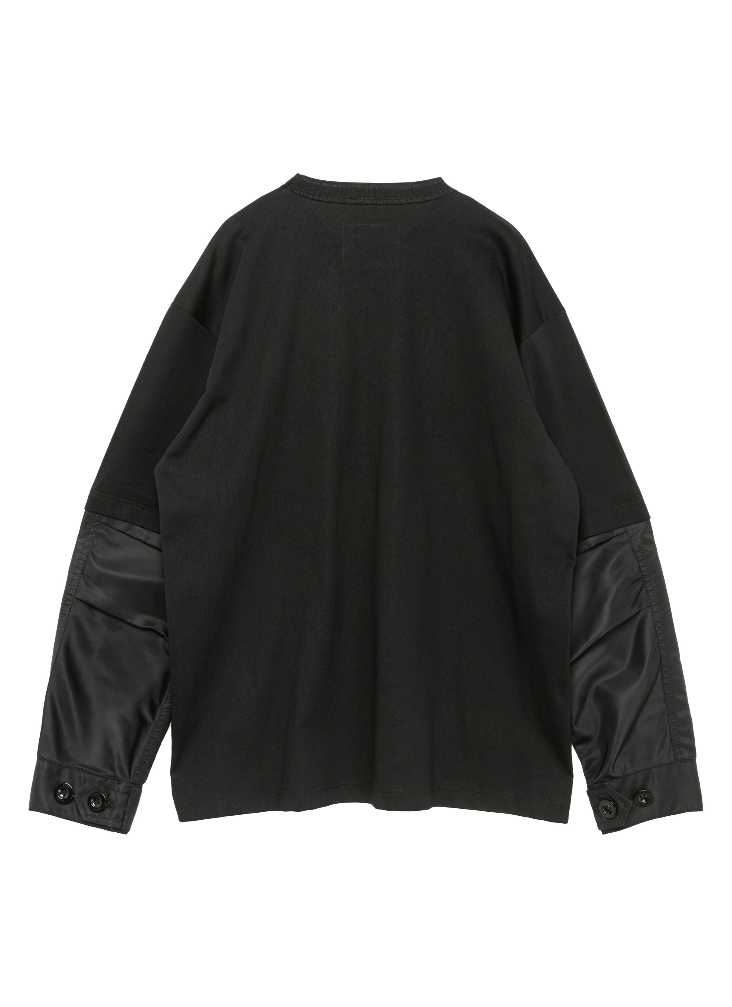 nylon-twill-x-cotton-jersey-l/s-t-shirt