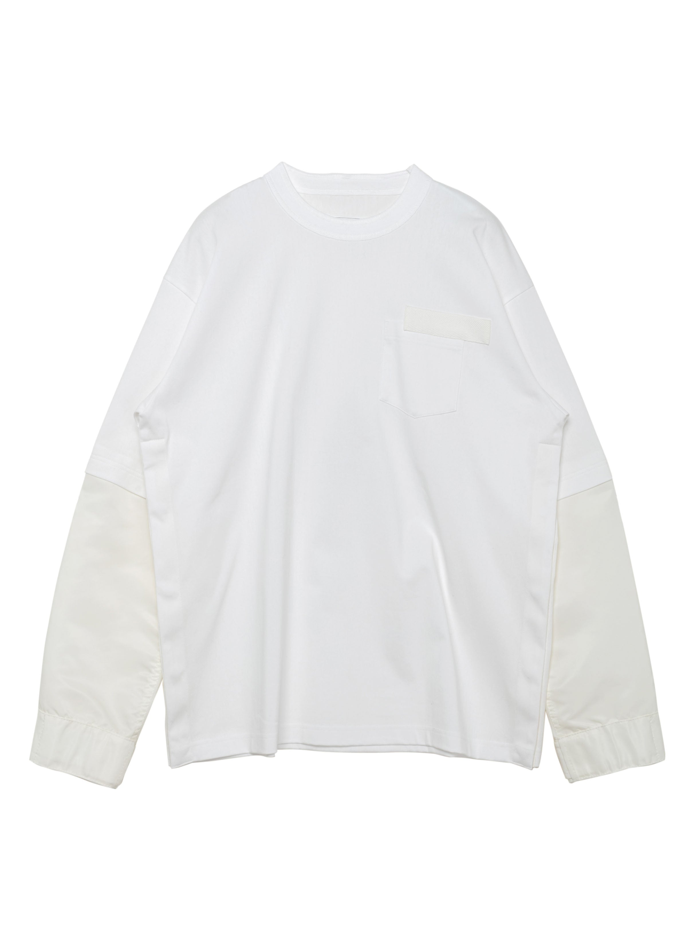 nylon-twill-x-cotton-jersey-l/s-t-shirt