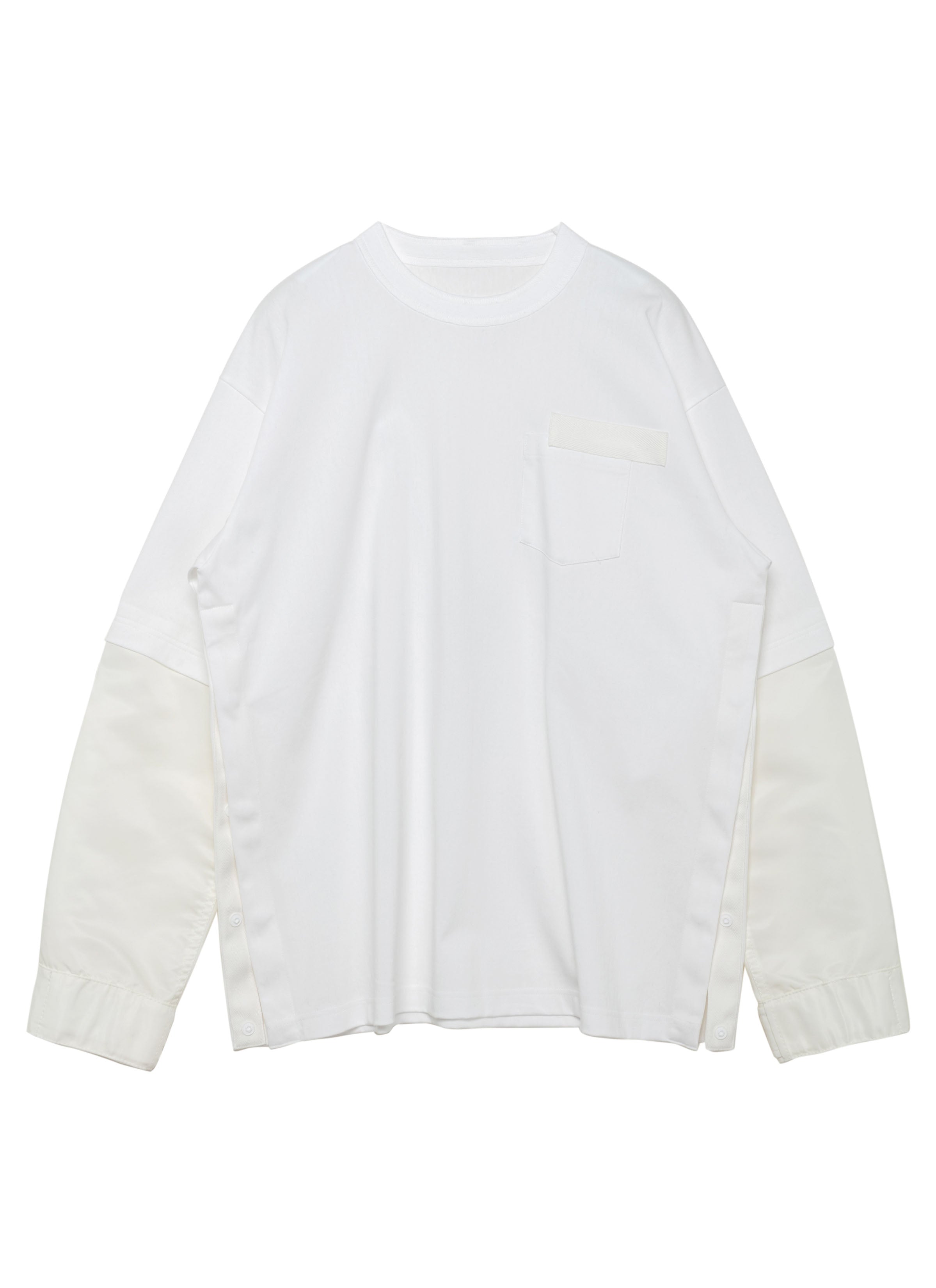 nylon-twill-x-cotton-jersey-l/s-t-shirt