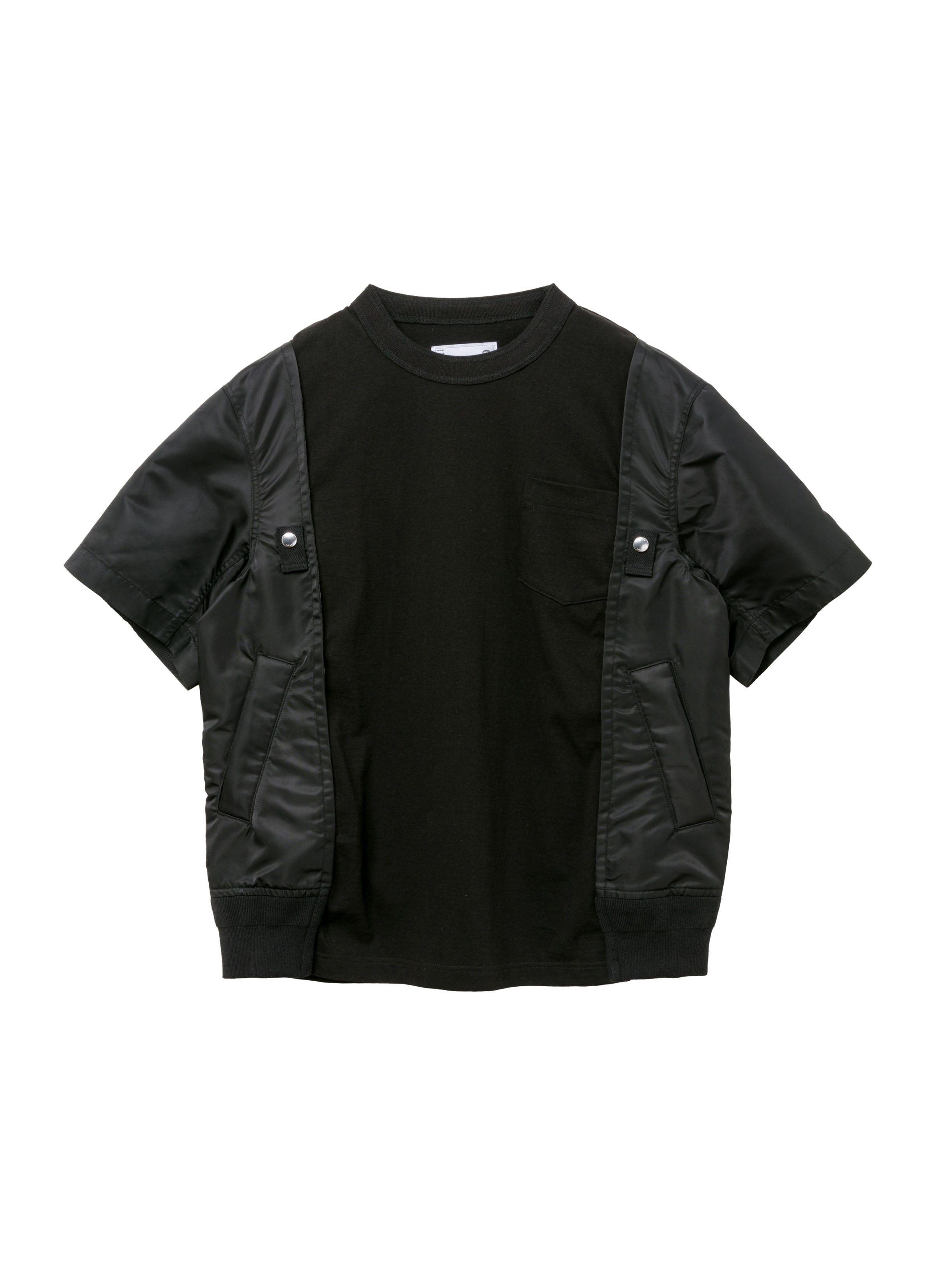 Nylon Twill x Cotton Jersey T-Shirt