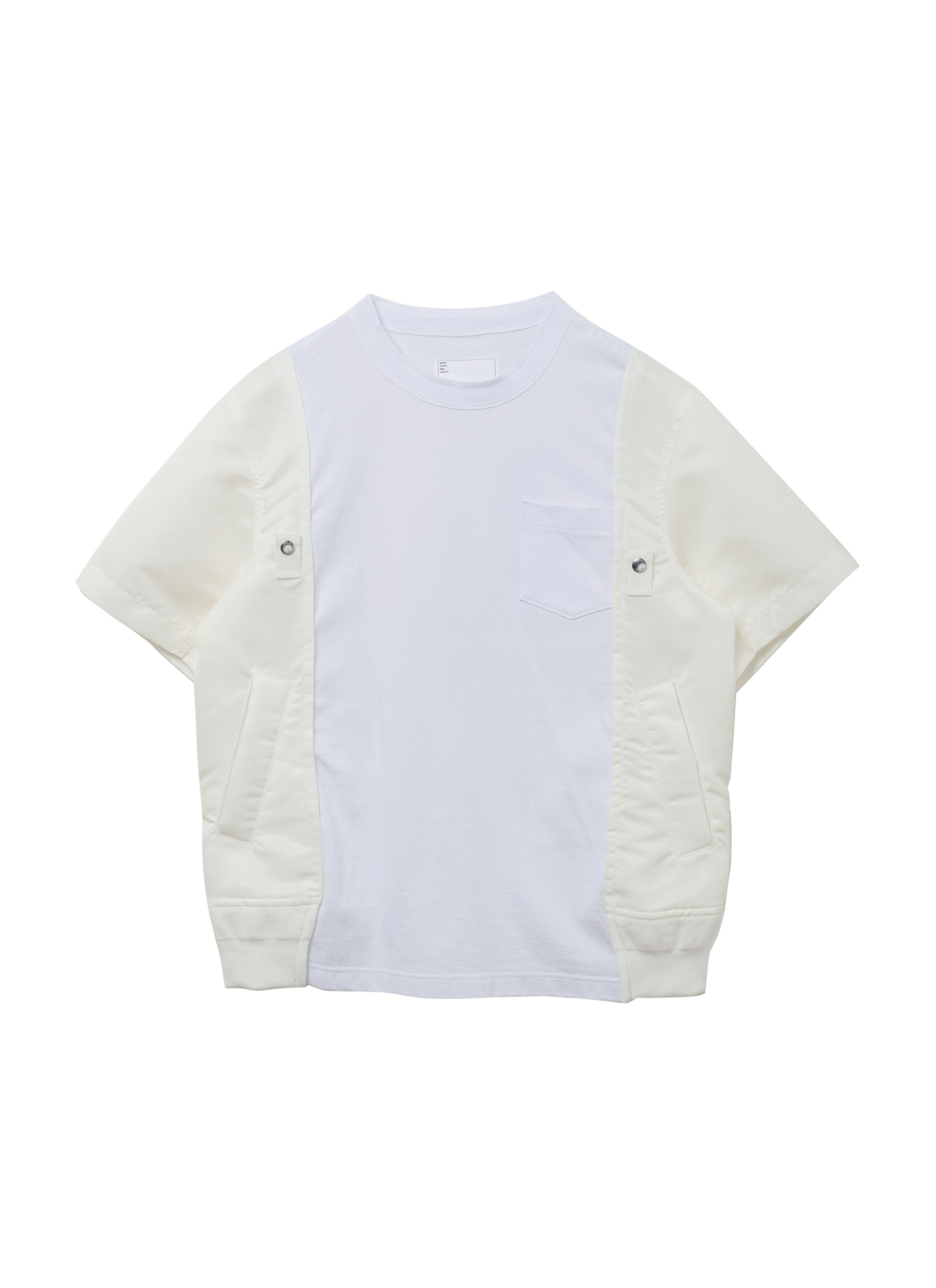 Nylon Twill x Cotton Jersey T-Shirt