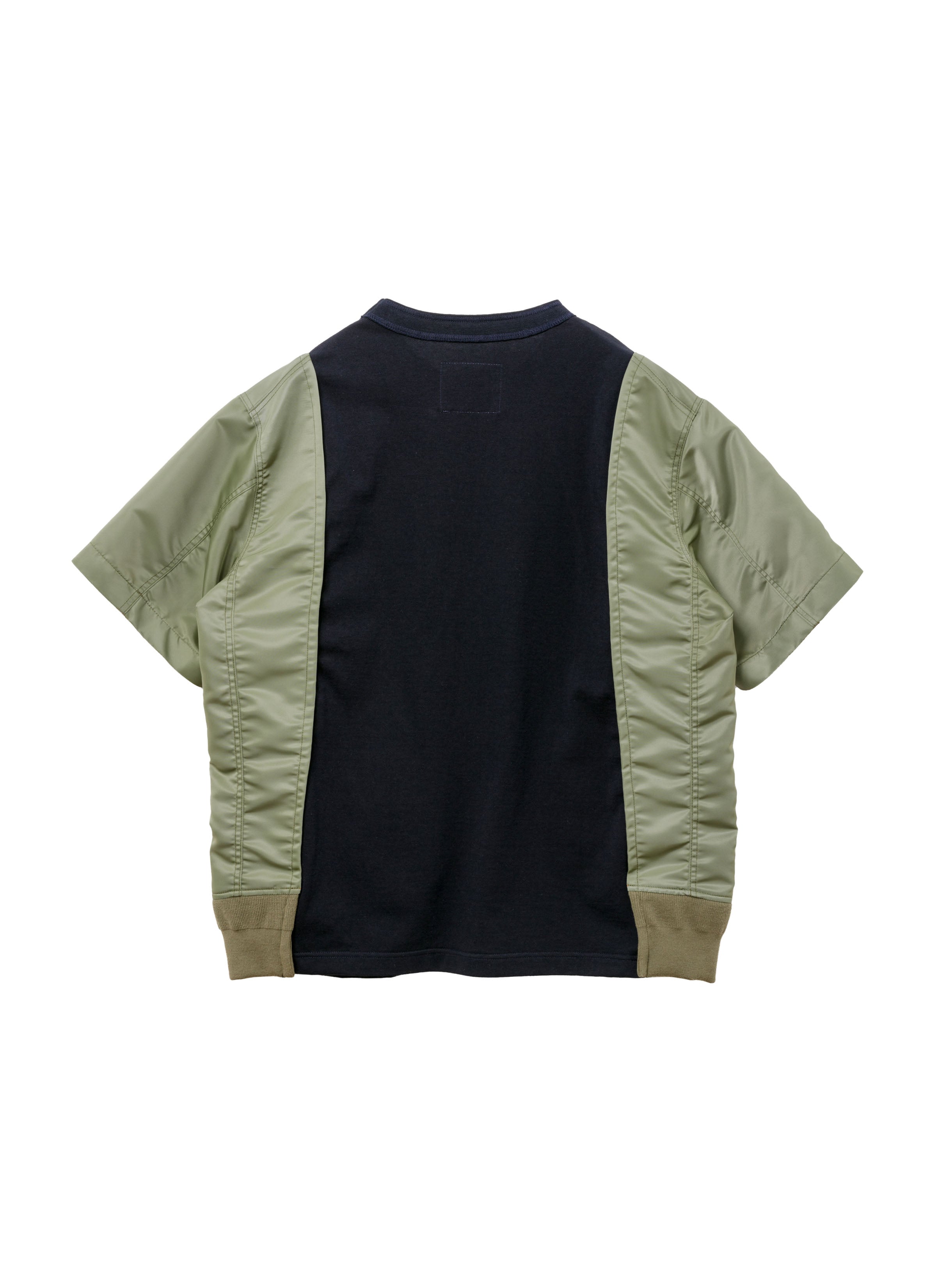 Nylon Twill x Cotton Jersey T-Shirt
