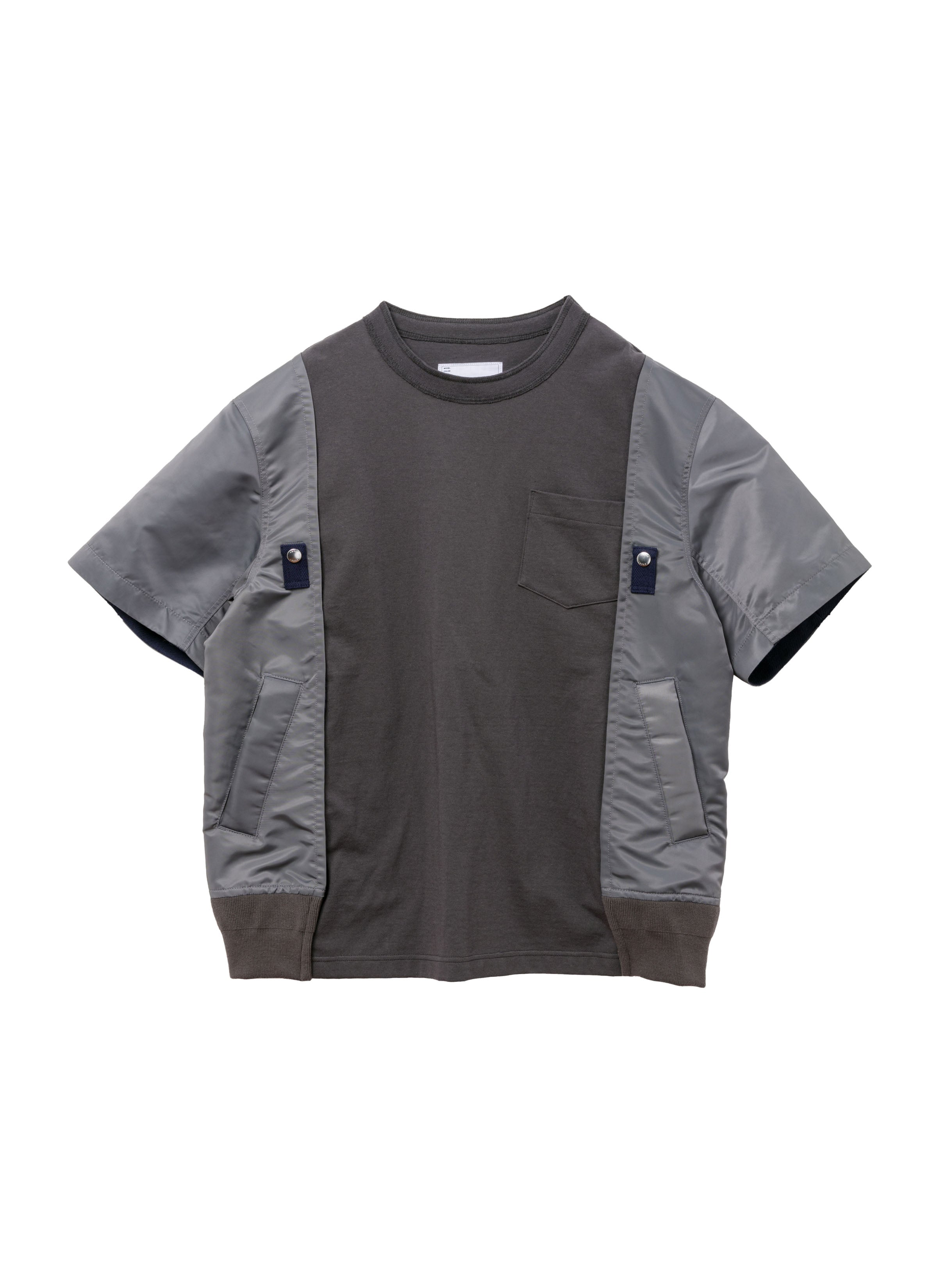 Nylon Twill x Cotton Jersey T-Shirt