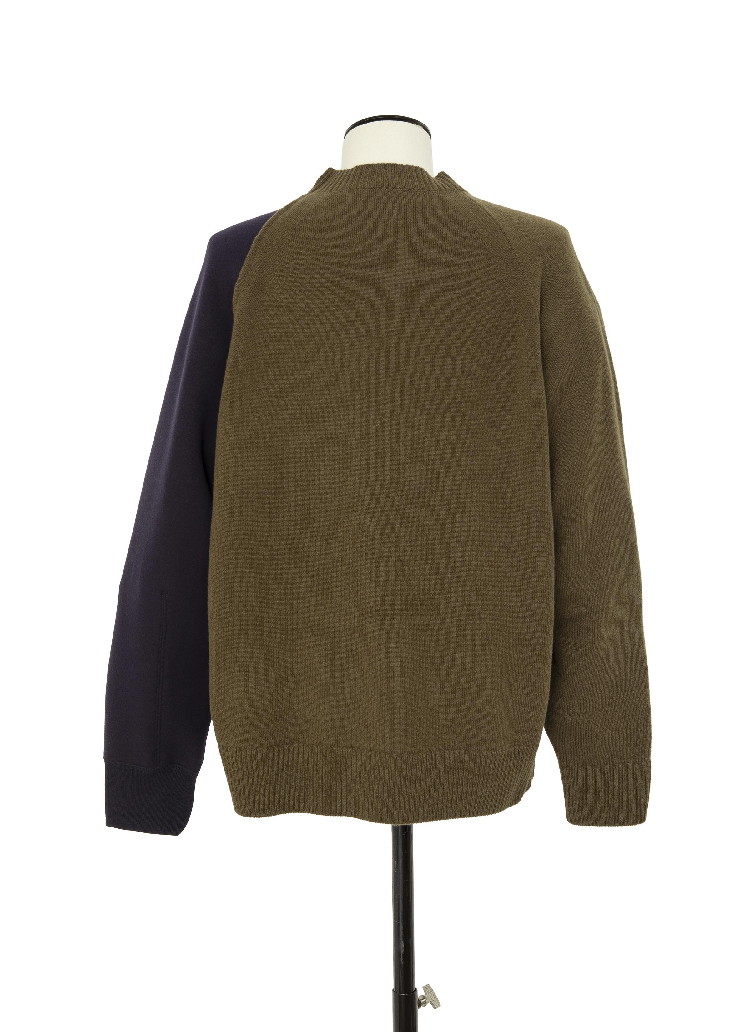 Wool Knit x Sponge Sweat Pullover