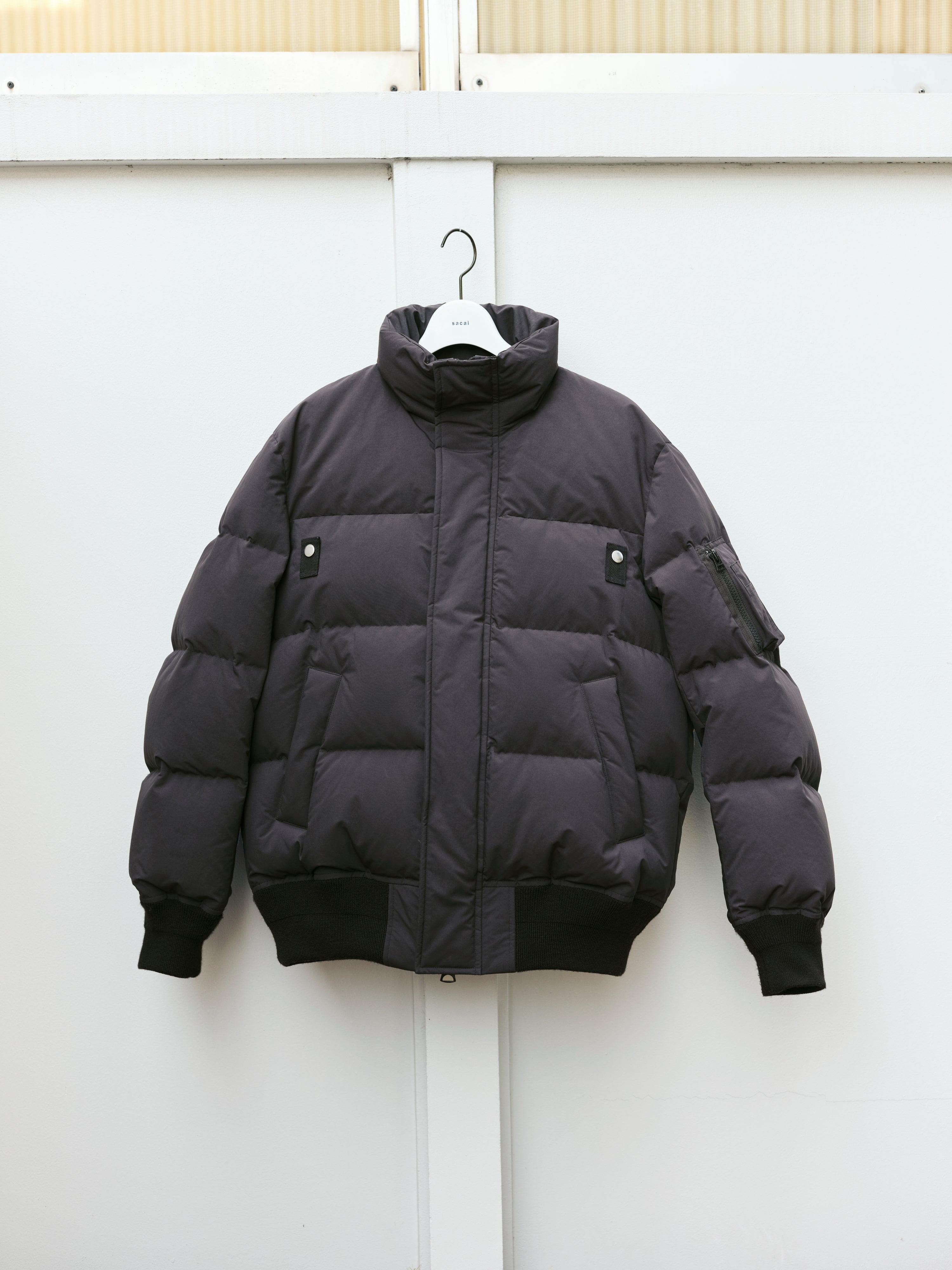 sacai Aライン　ミリタリーフーデッドジャケット 1723 コットン　麻 Cotton Nylon Oxford Blouson | sacai Official Store サカイ