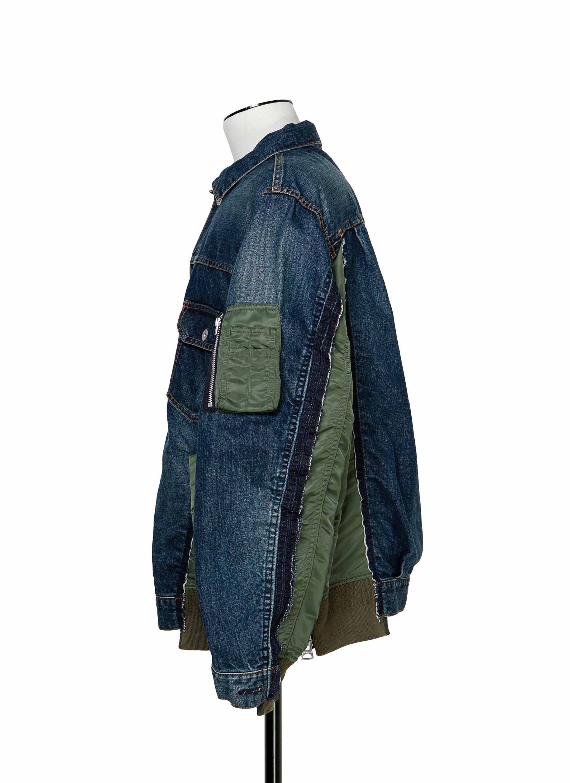 Denim x Nylon Twill Jacket