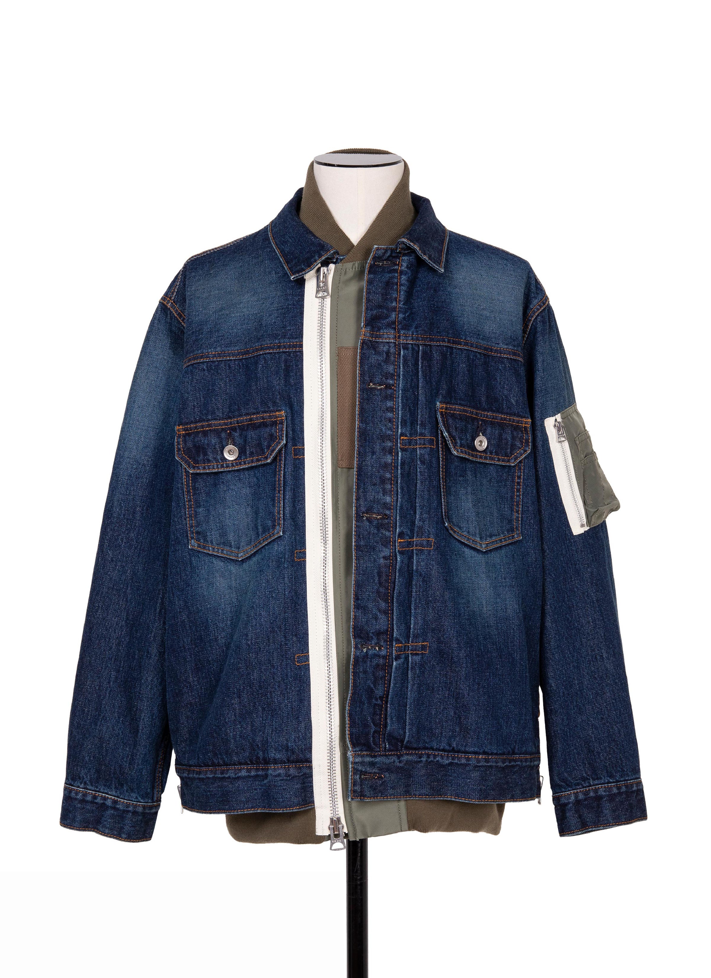 sacai Denim x Nylon Twill Jacket レディース Denim x Nylon Twill Jacket | sacai Official Store サカイ オフィシャル