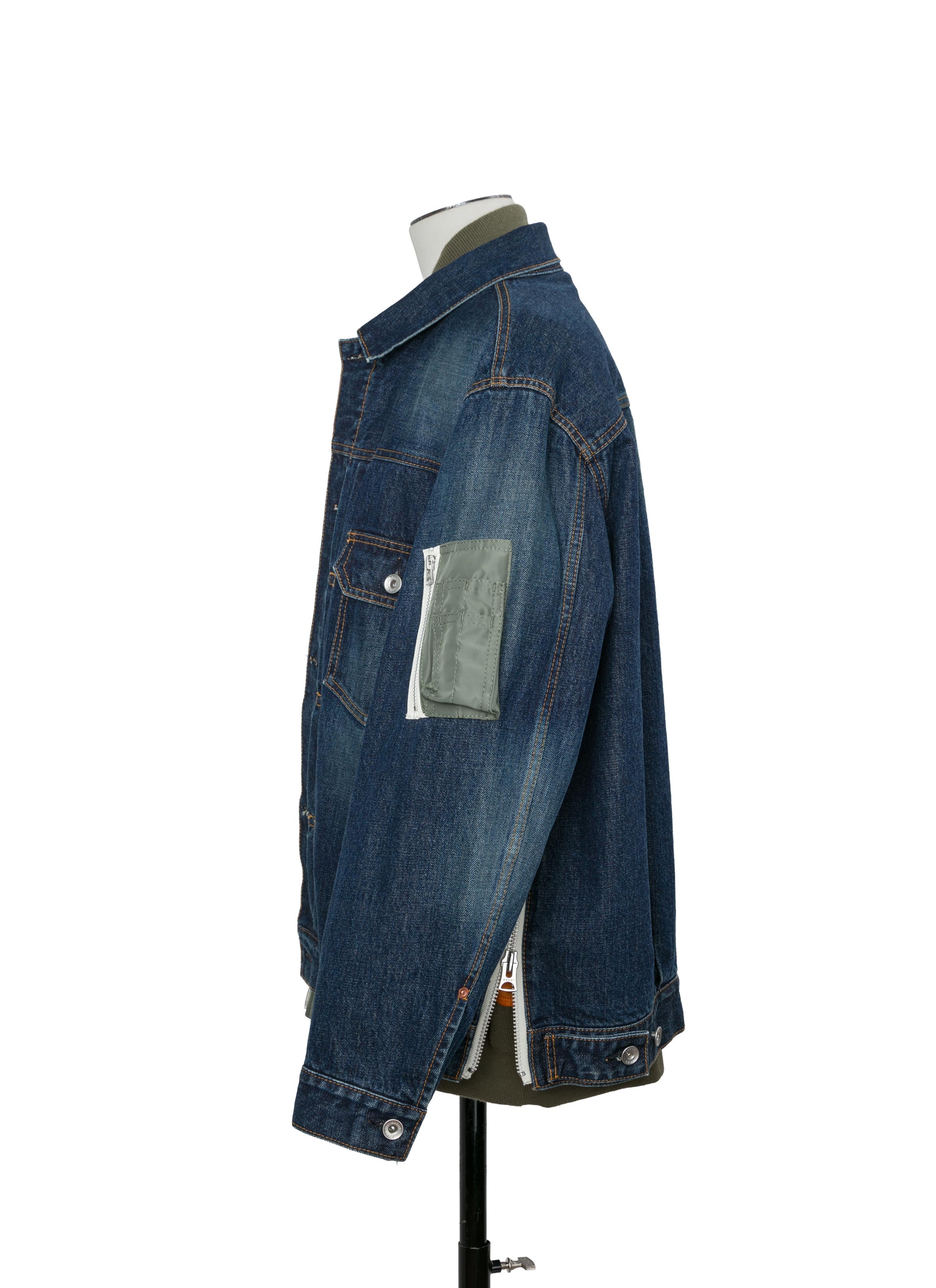 Denim x Nylon Twill Jacket